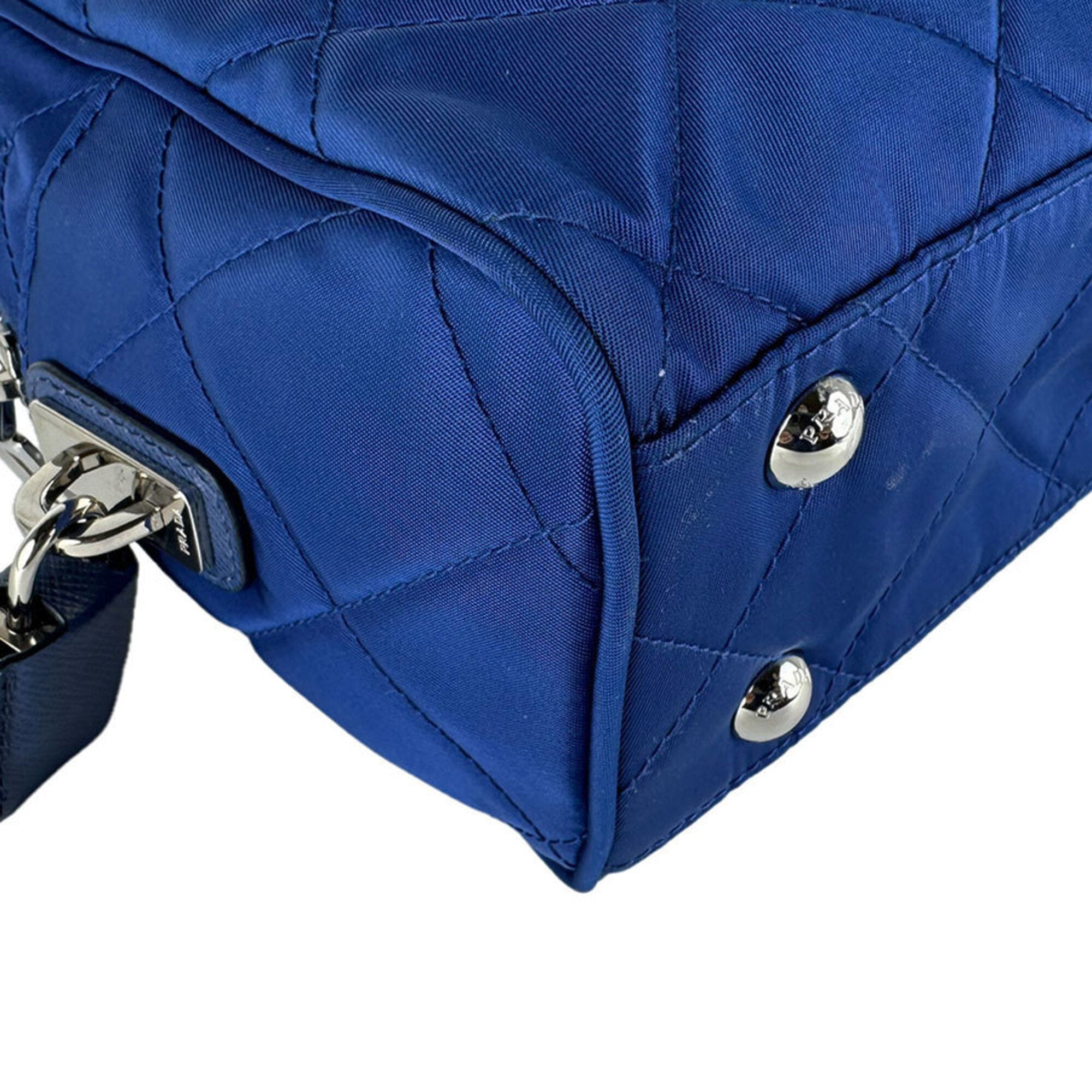 Prada Dark Blue Nylon Shoulder Bag (Pre-Owned)