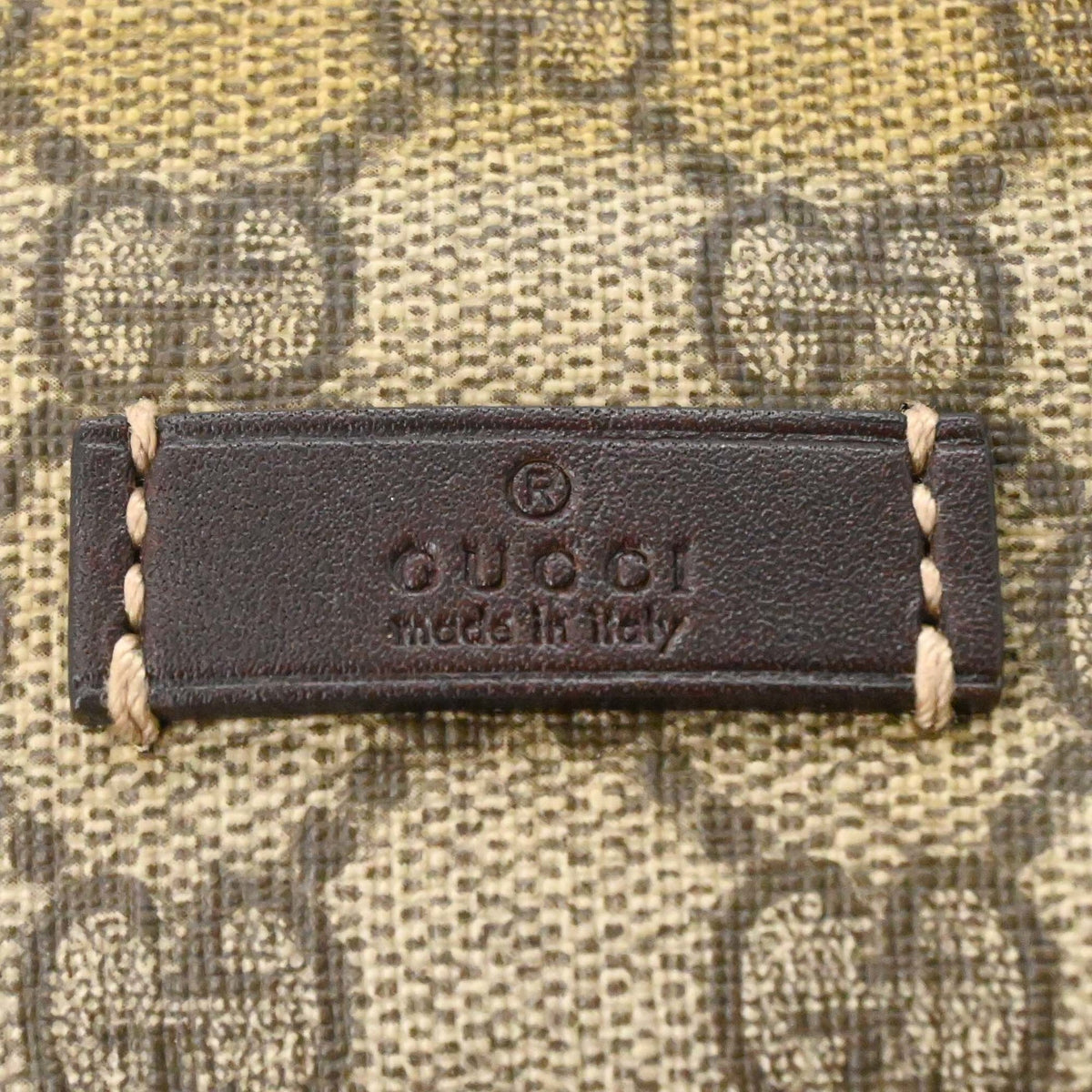 Gucci Beige Brown Gg Supreme Leather Shoulder Bag (Pre-Owned)