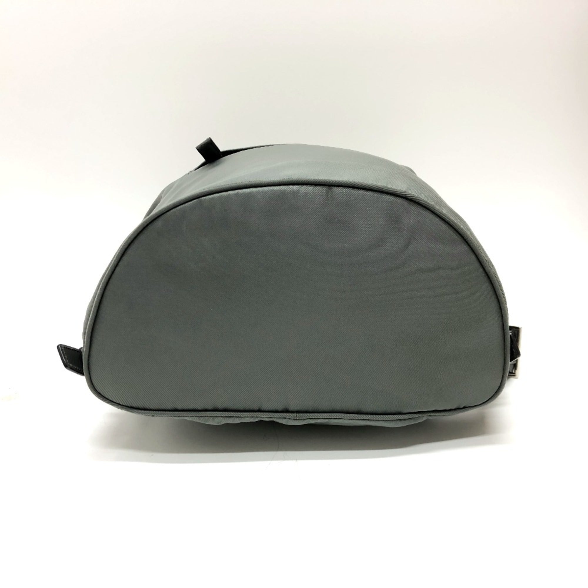 Prada Gray Leather Backpack (Pre-Owned)
