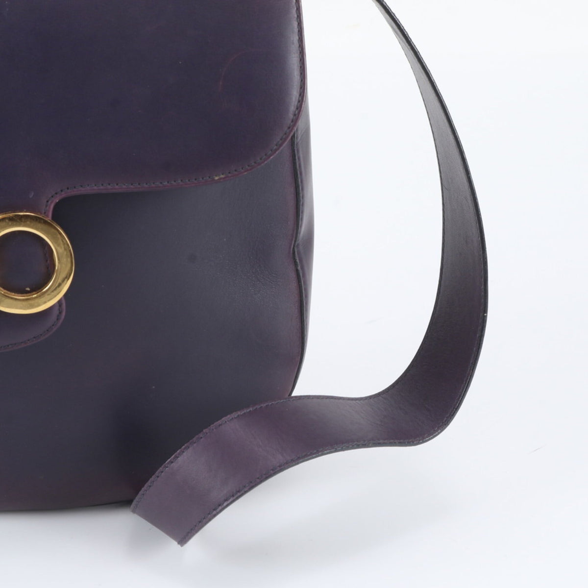 Salvatore Ferragamo Purple Leather Crossbody Bag Shoulder Bag (Pre-Owned)