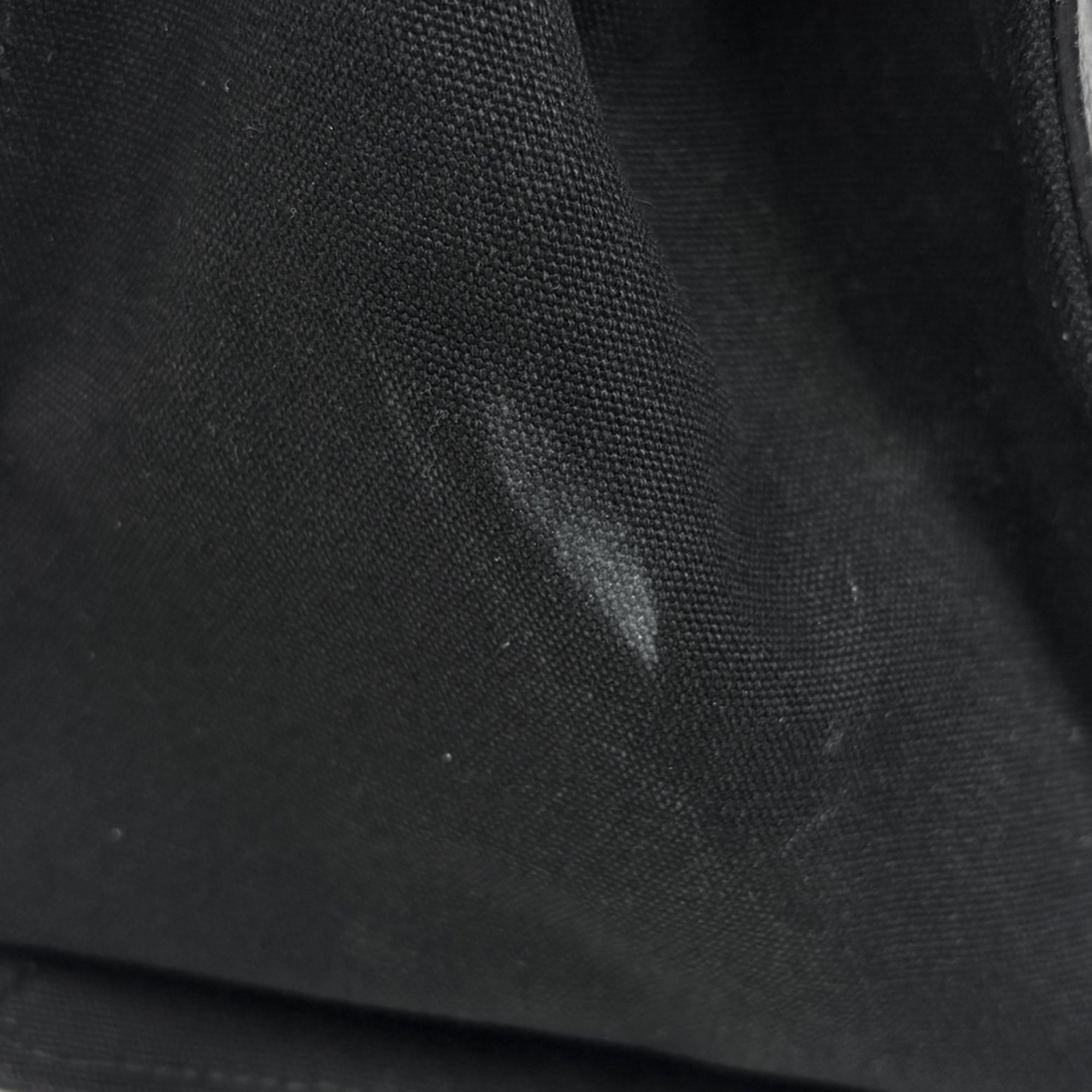 Saint Laurent Black Leather Canvas Handbag (Pre-Owned)