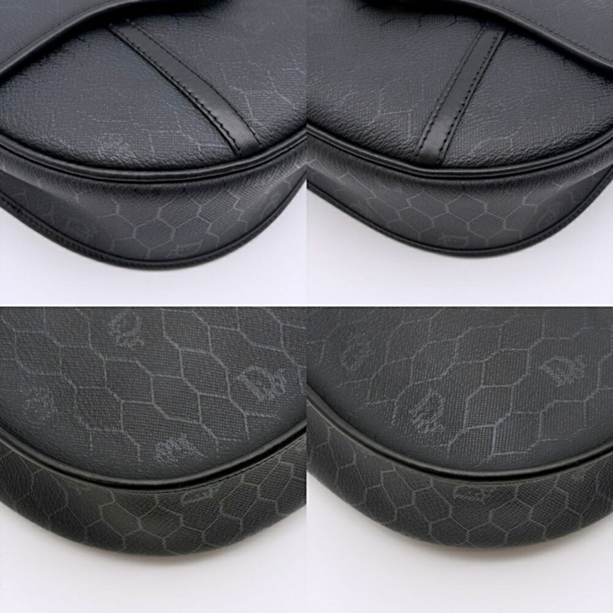 Christian Dior Black Pvc Leather Pochette Shoulder Bag (Pre-Owned)