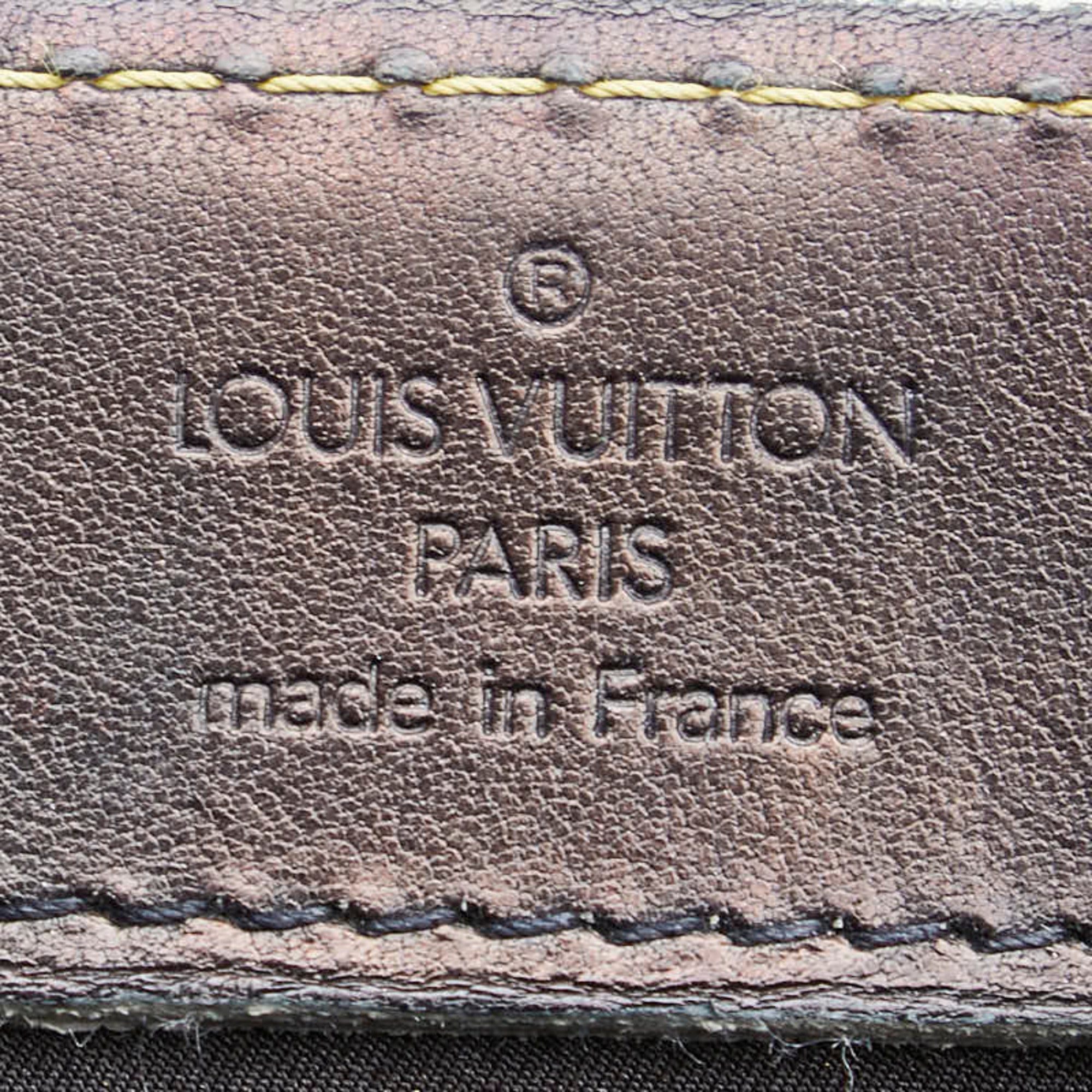 Louis Vuitton Black Noir Leather Handbag Tote Bag (Pre-Owned)