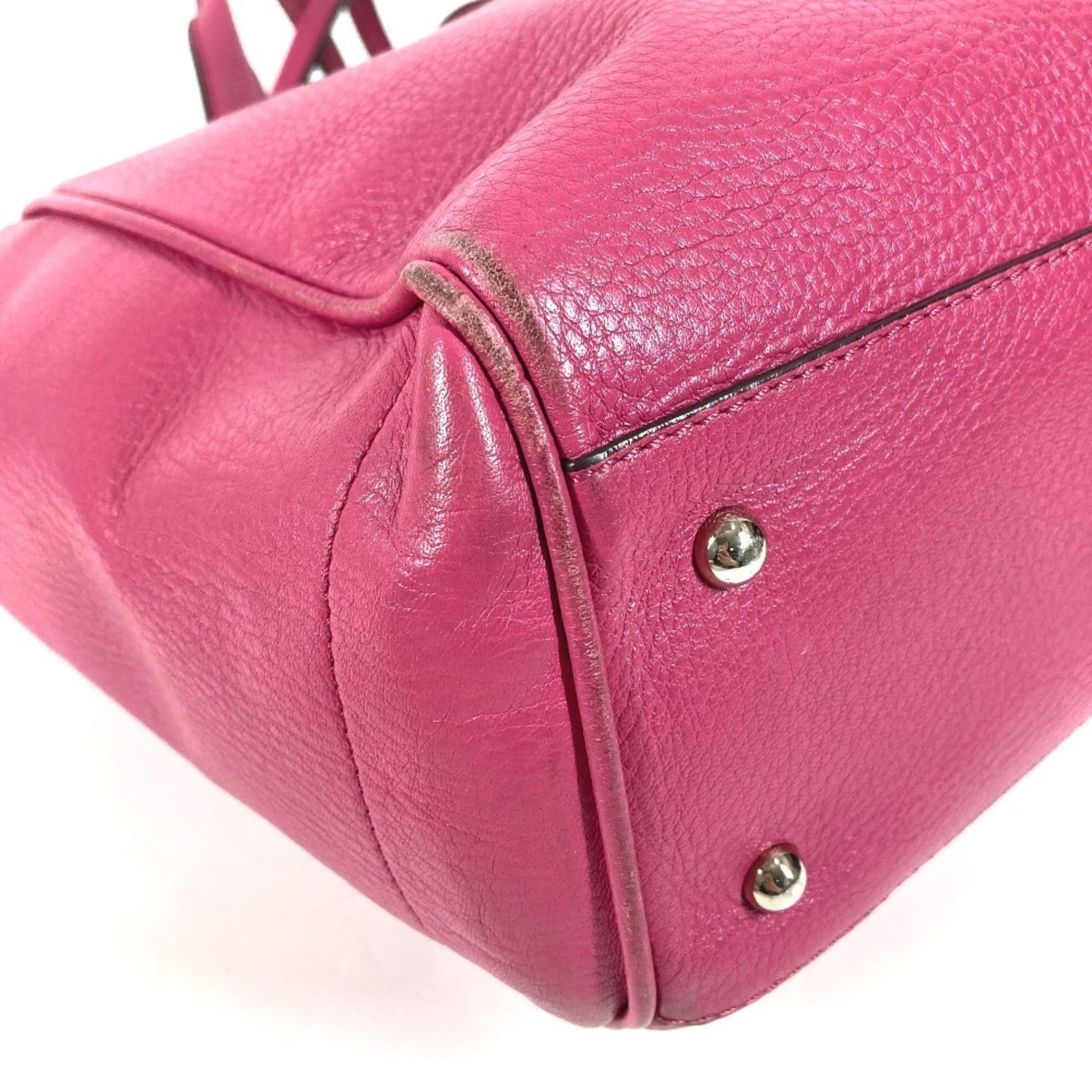 Loewe Pink Leather Shoulder Bag Tote Bag (Pre-Owned)