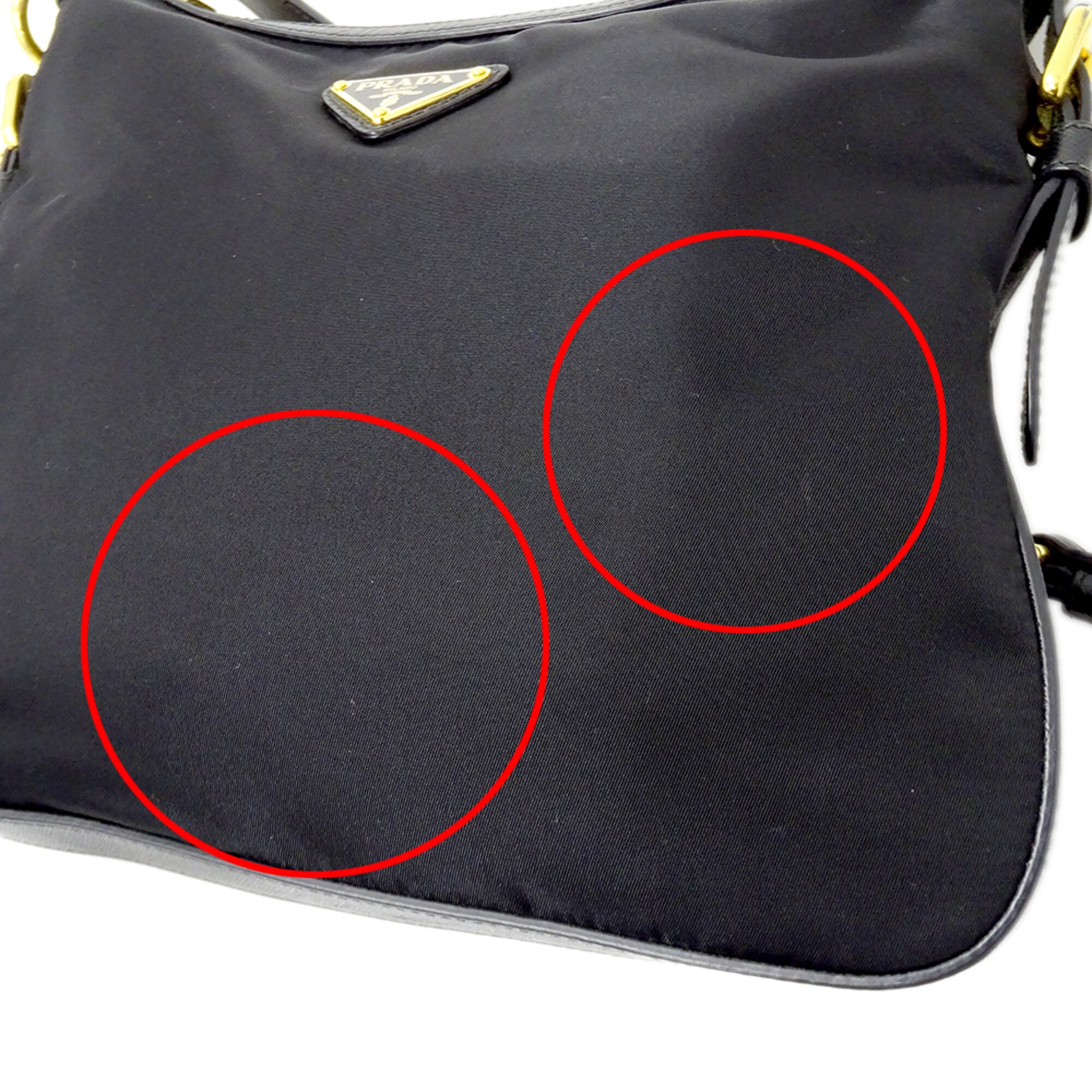 Prada Black Nylon Handbag Shoulder Bag (Pre-Owned)