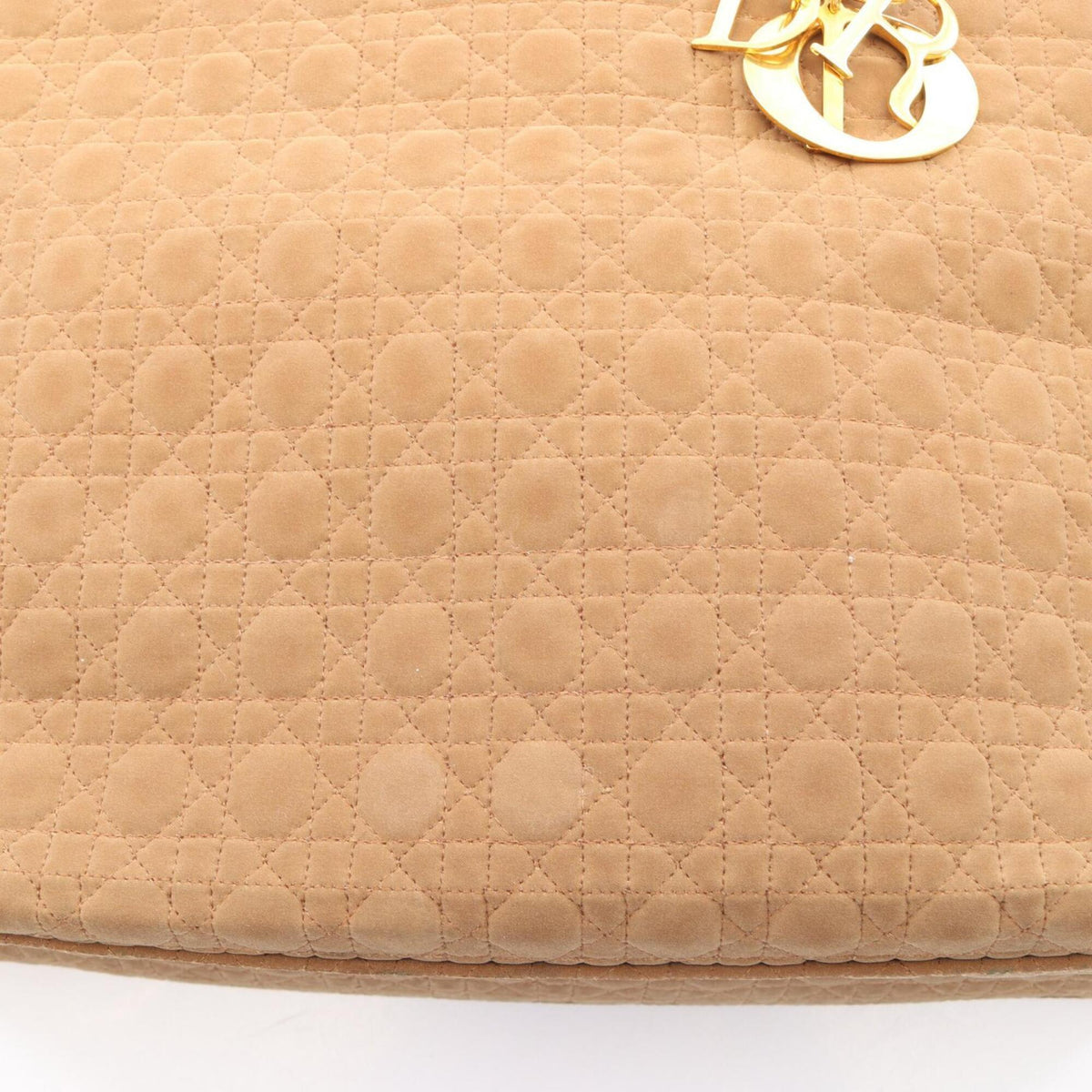 Christian Dior Beige Nylon Handbag Tote Bag (Pre-Owned)