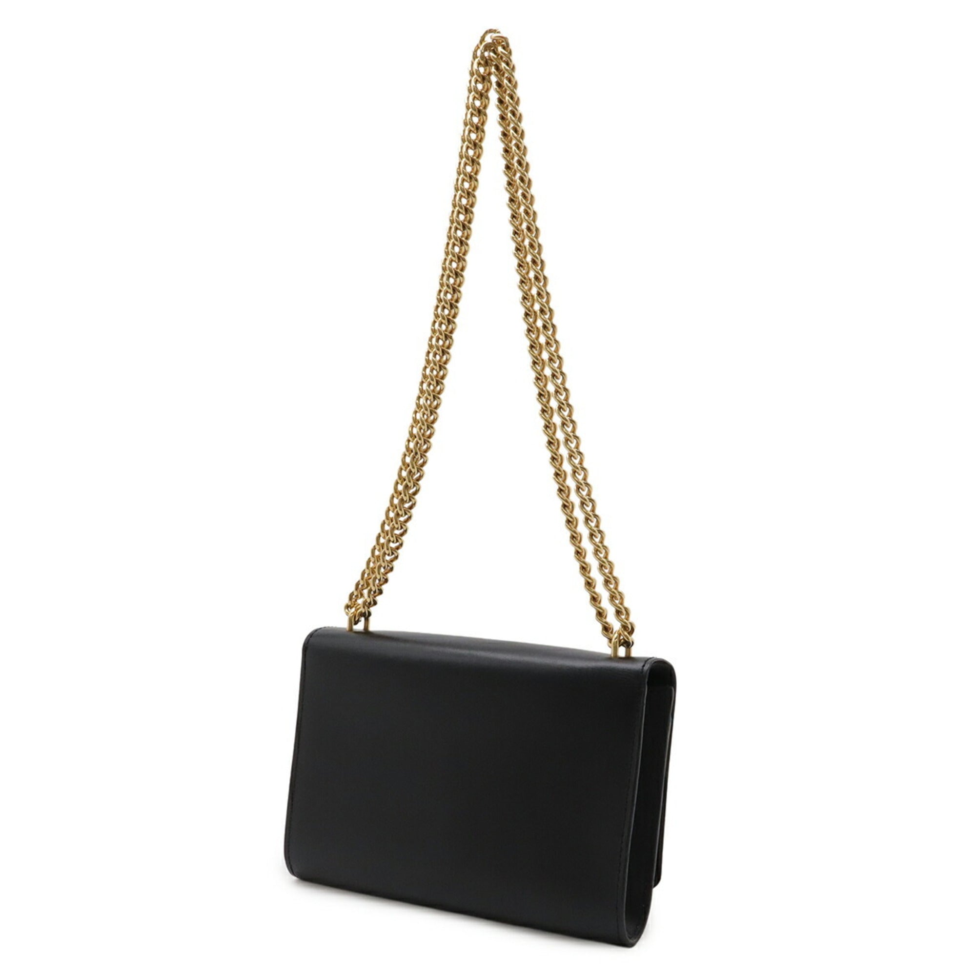 Louis Vuitton Noir Leather Pochette Shoulder Bag (Pre-Owned)