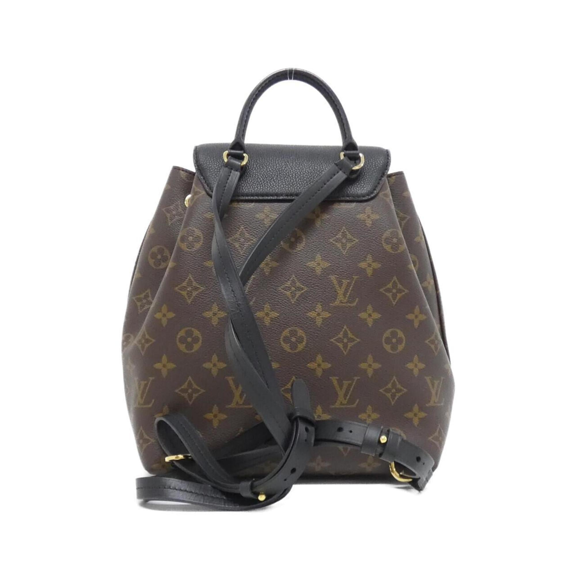 Louis Vuitton Brown Coated Canvas Leather Backpack (Pre-Owned)