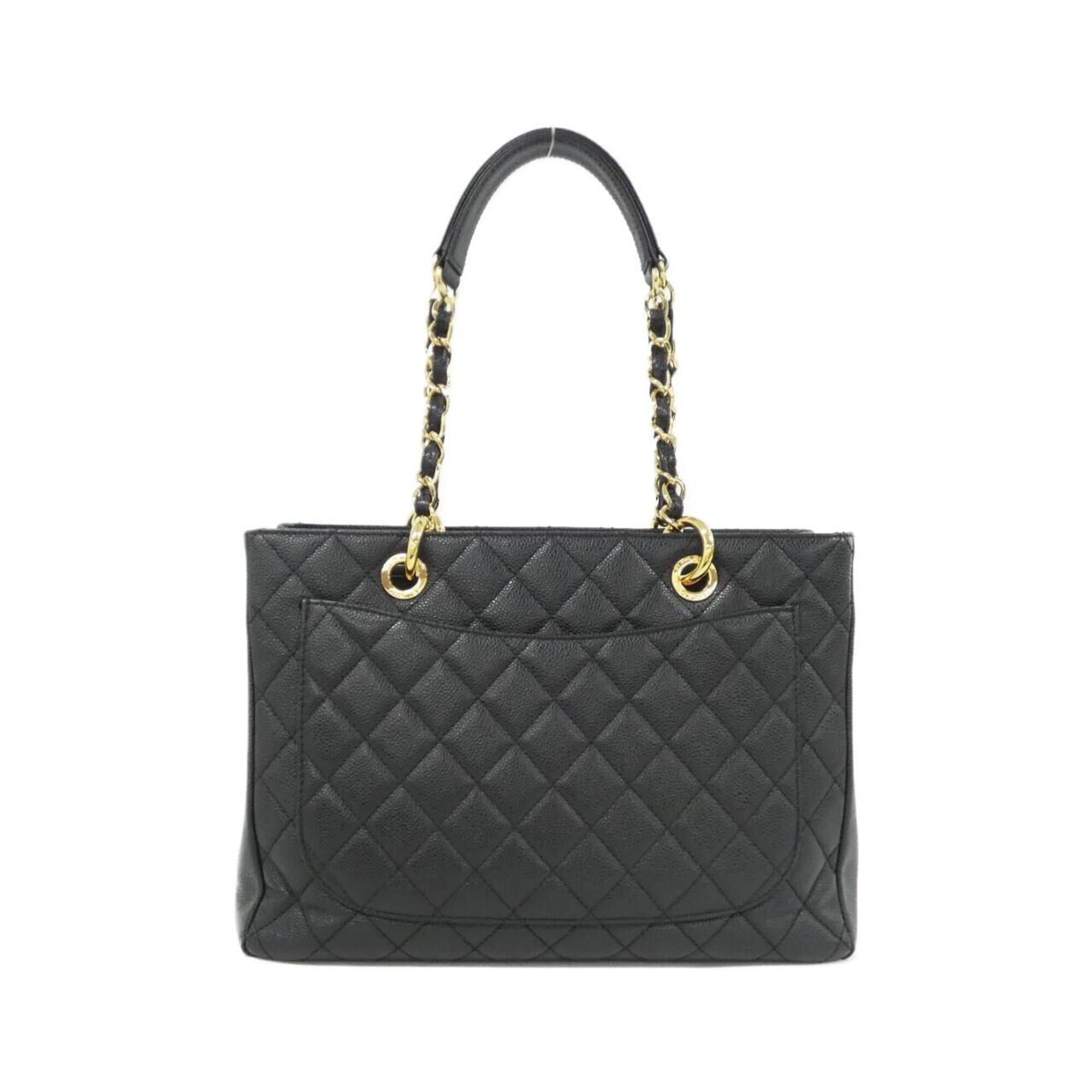Chanel Black Grained Calfskin Shoulder Bag (Pre-Owned)