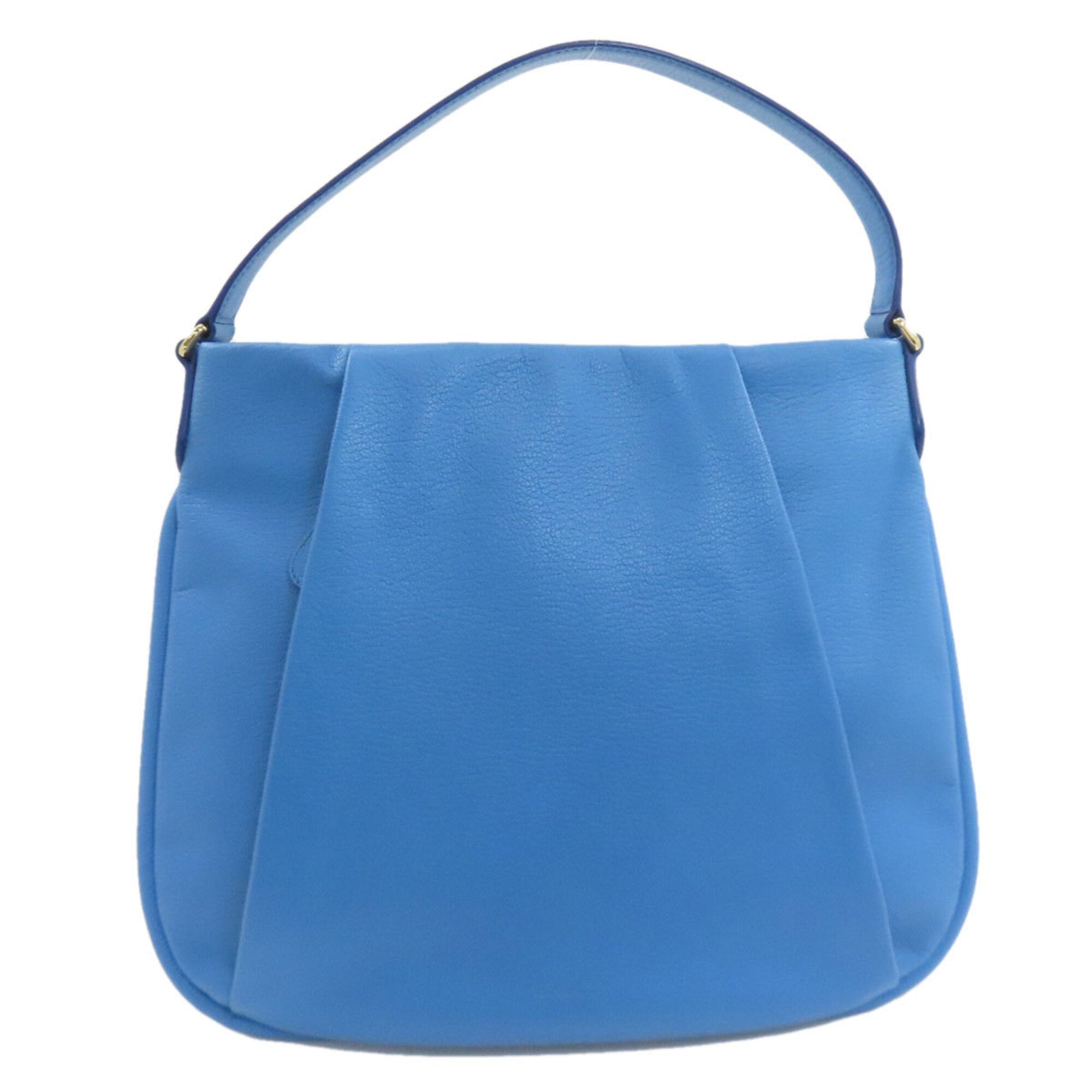 Bally Blue Leather Handbag (Pre-Owned)