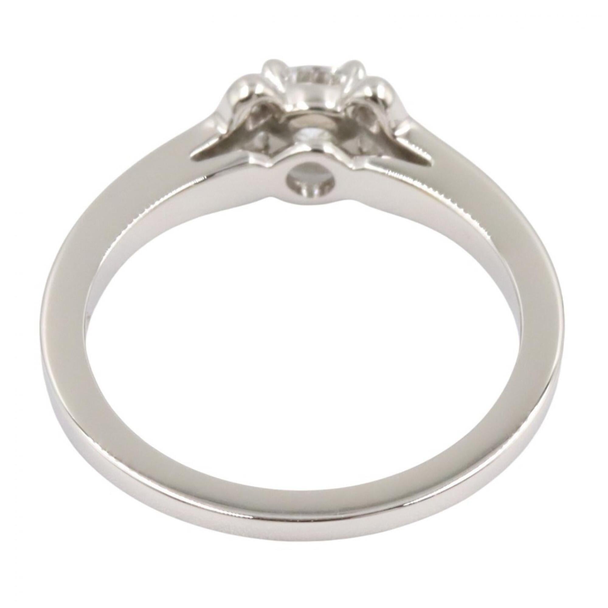 Cartier Silver Clear Platinum 950 Band Ring (Pre-Owned)