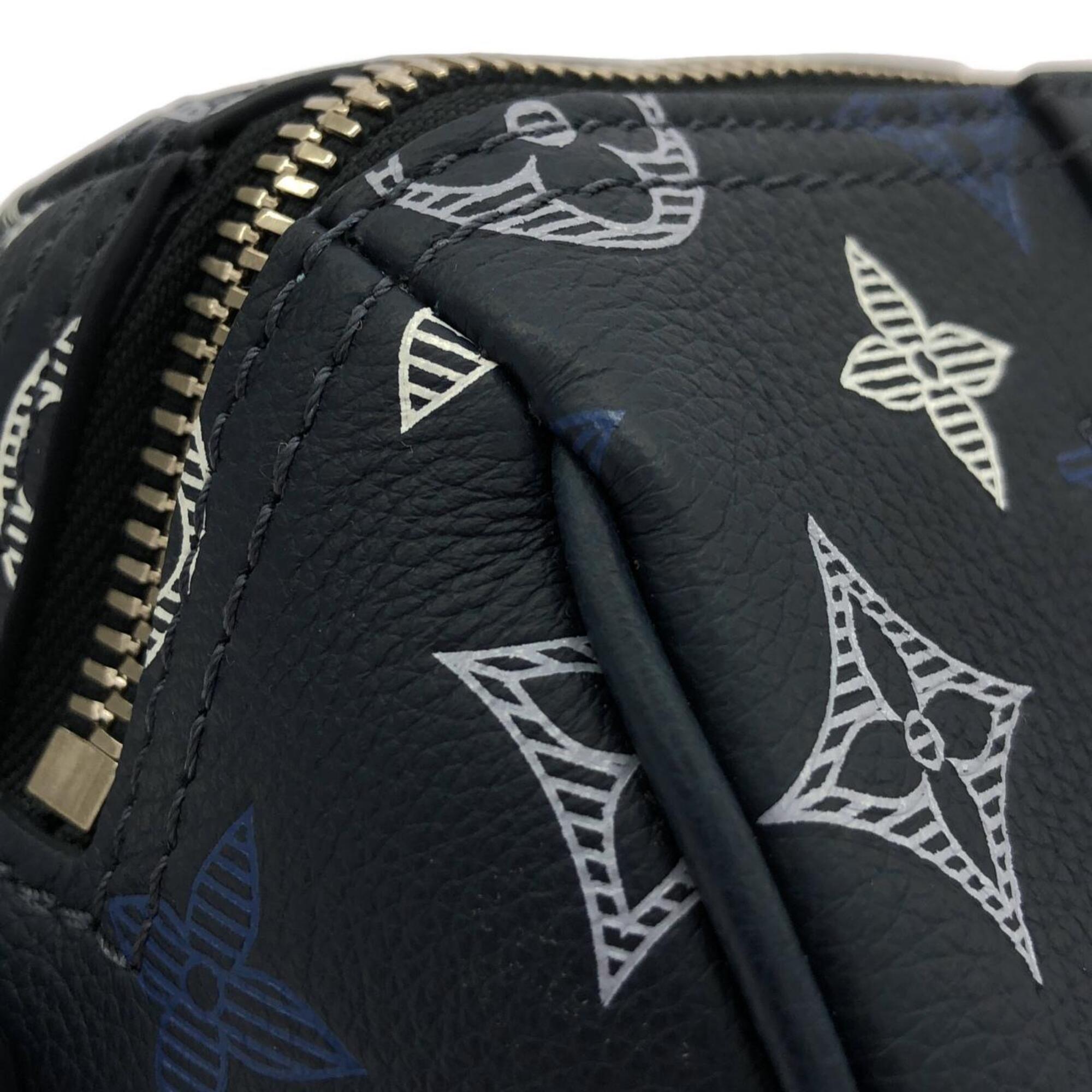 Louis Vuitton Navy Leather Boston Bag (Pre-Owned)