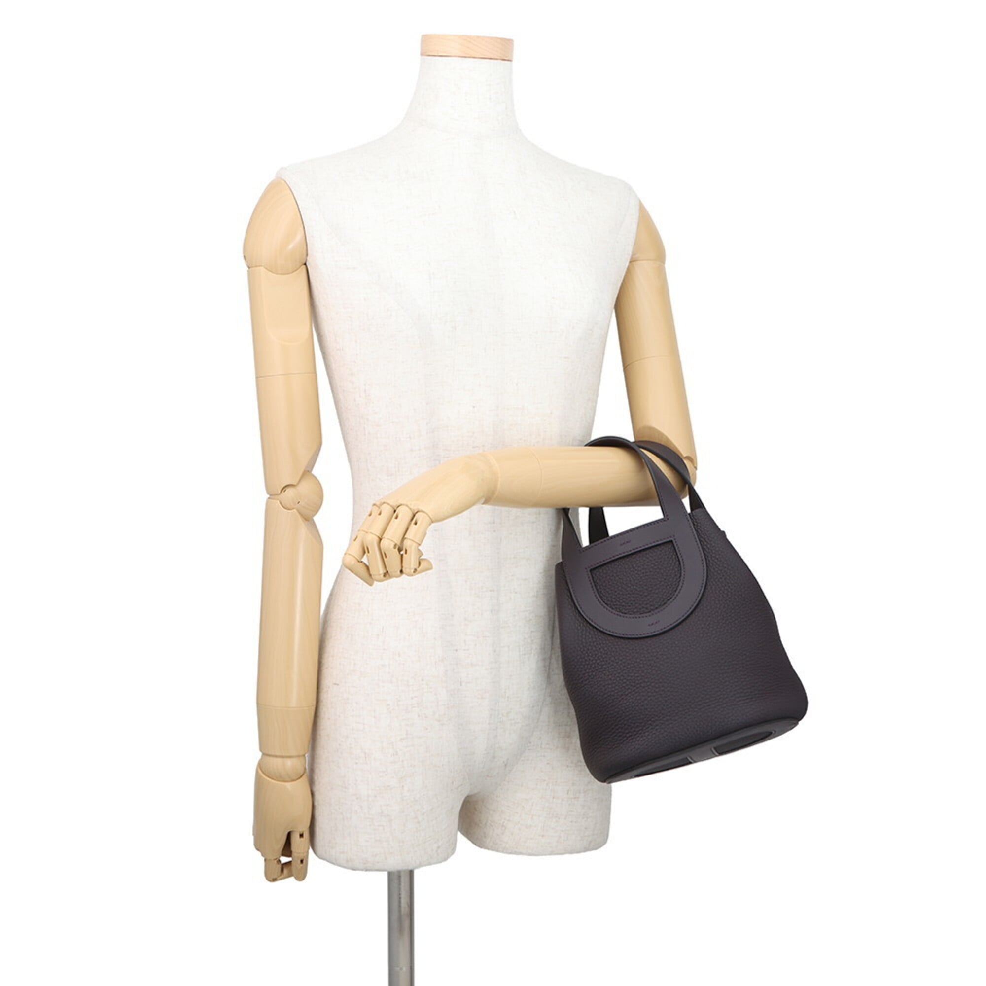 Hermes Cassis Taurillon Clemence Leather Swift Leather Tote Bag (Pre-Owned)