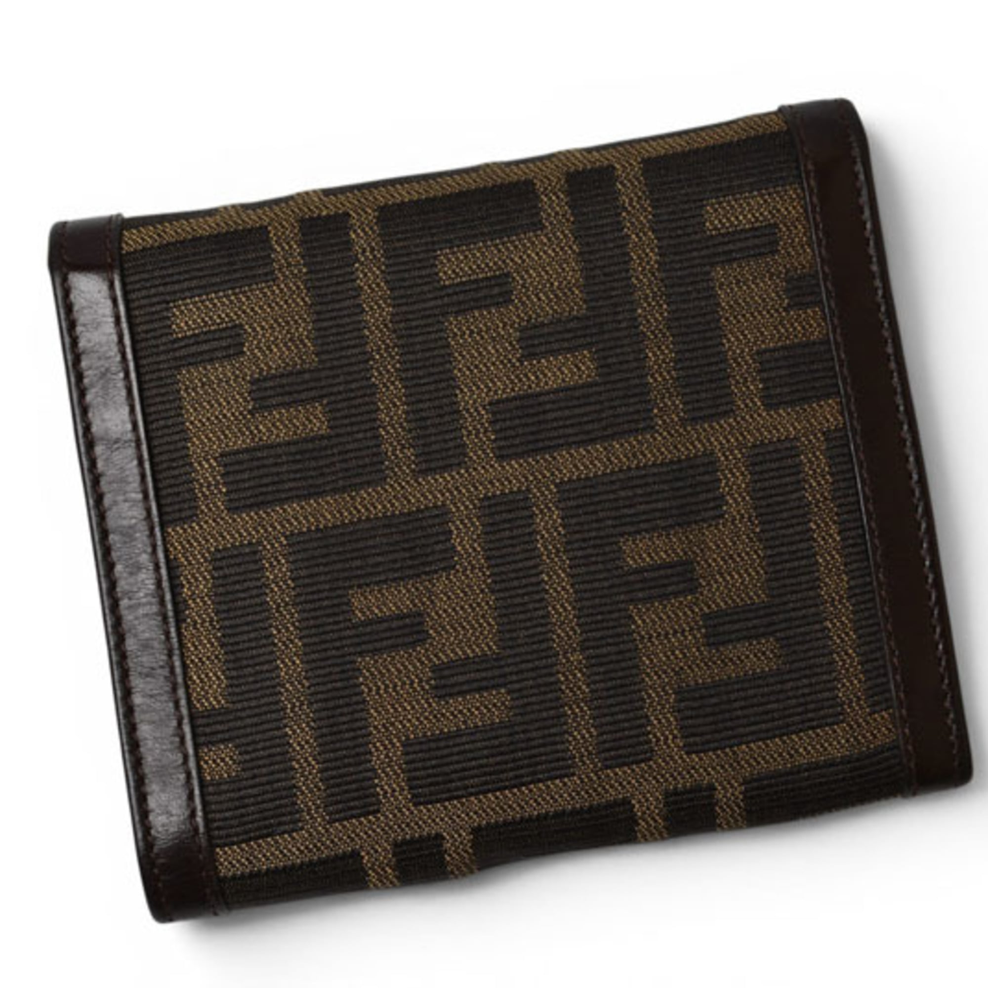 Fendi Zucca Brown Canvas Wallet (Bi-Fold) (Pre-Owned)