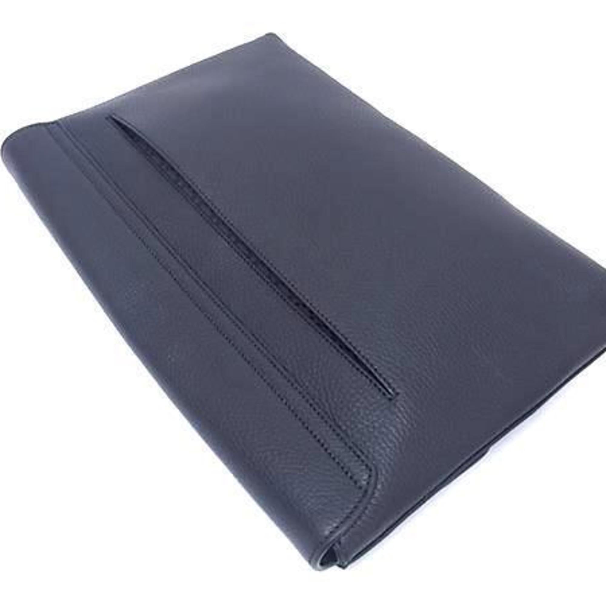Gucci Black Leather Clutch Bag Handbag (Pre-Owned)