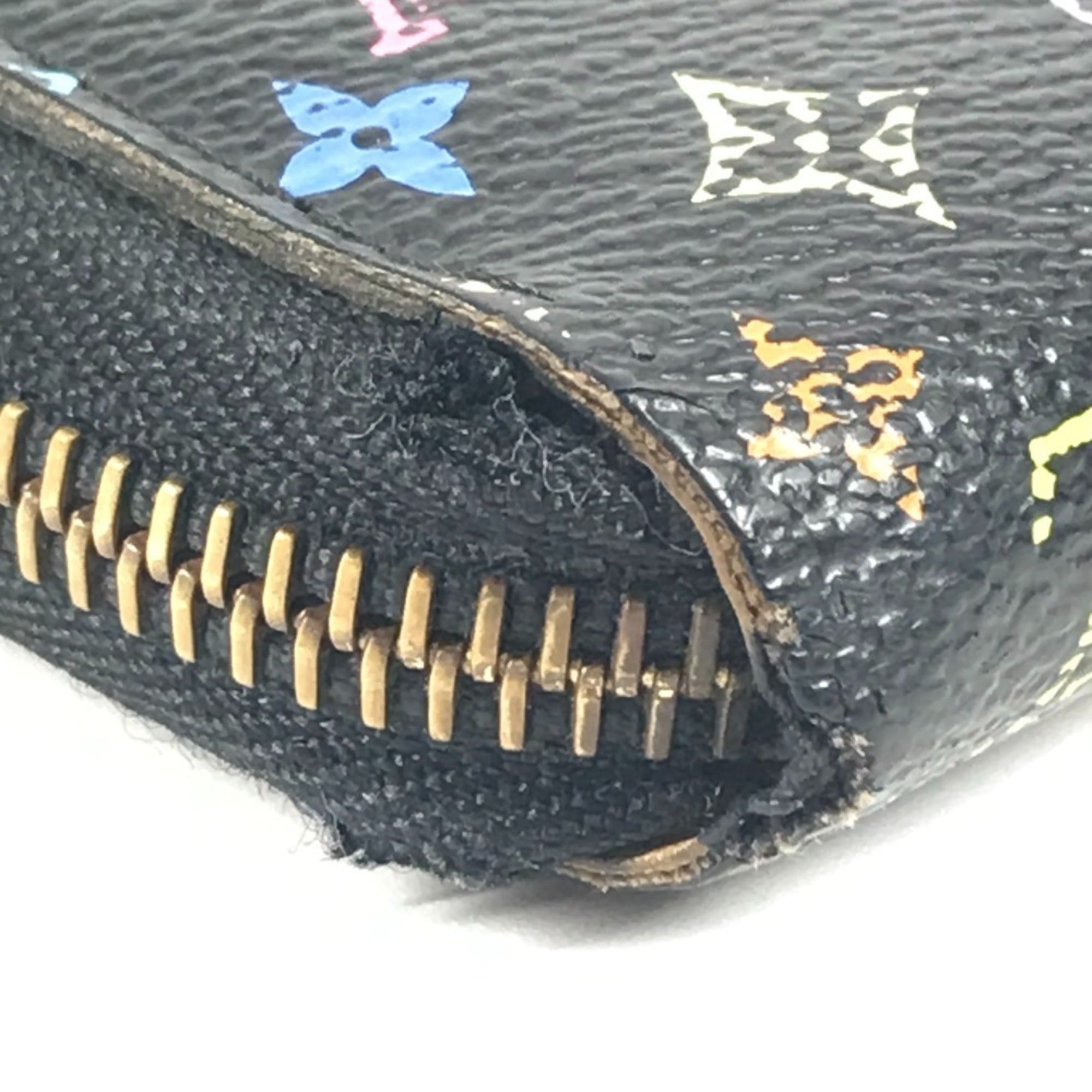 Louis Vuitton Black Multi-Color Noir Monogram Multicolore Canvas Long Wallet (Bi-Fold) (Pre-Owned)