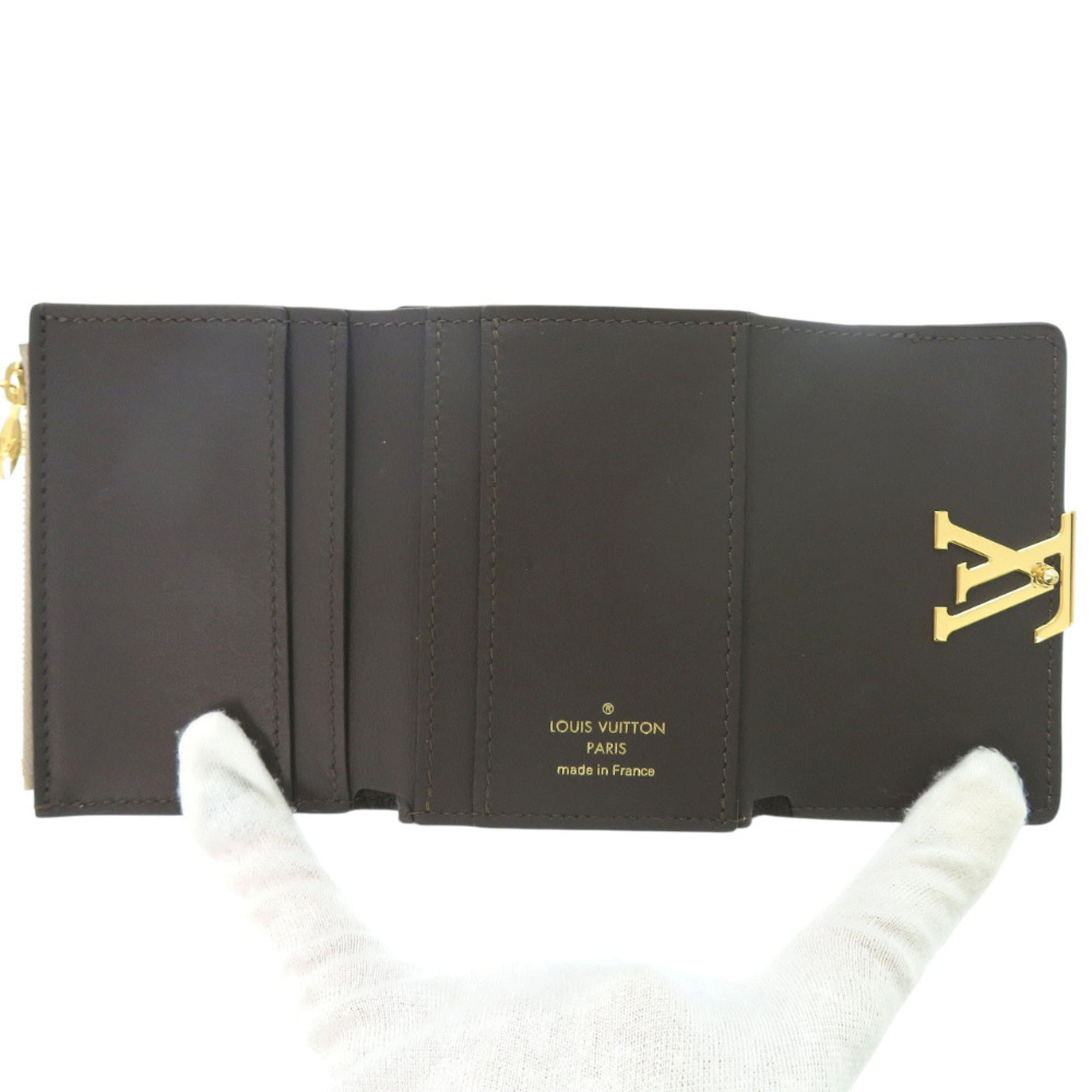 Louis Vuitton Galle Leather Wallet (Tri-Fold) (Pre-Owned)