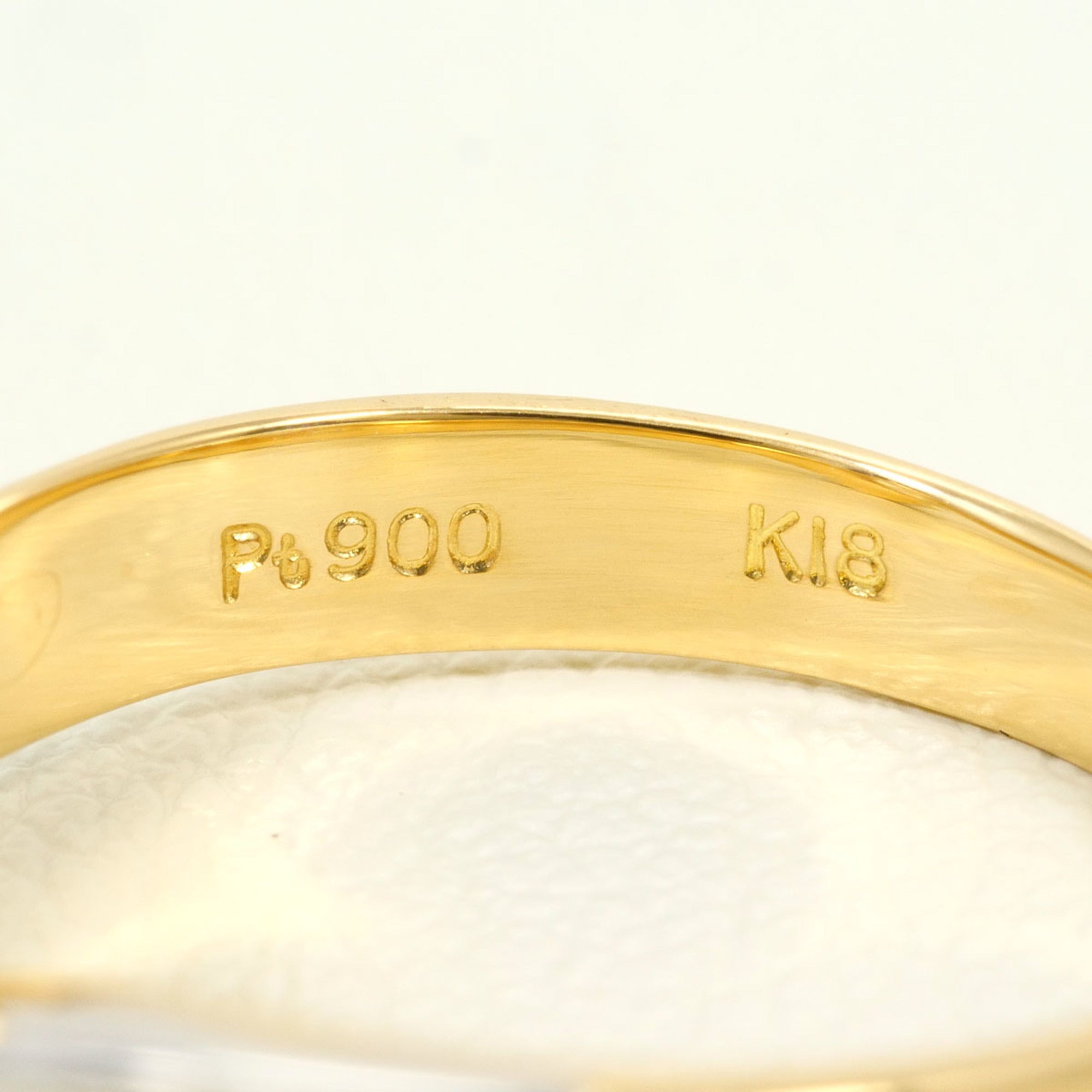 Unbranded Platinum Yellow Gold Yellow Gold (18K) Platinum 900 Band Ring (Pre-Owned)