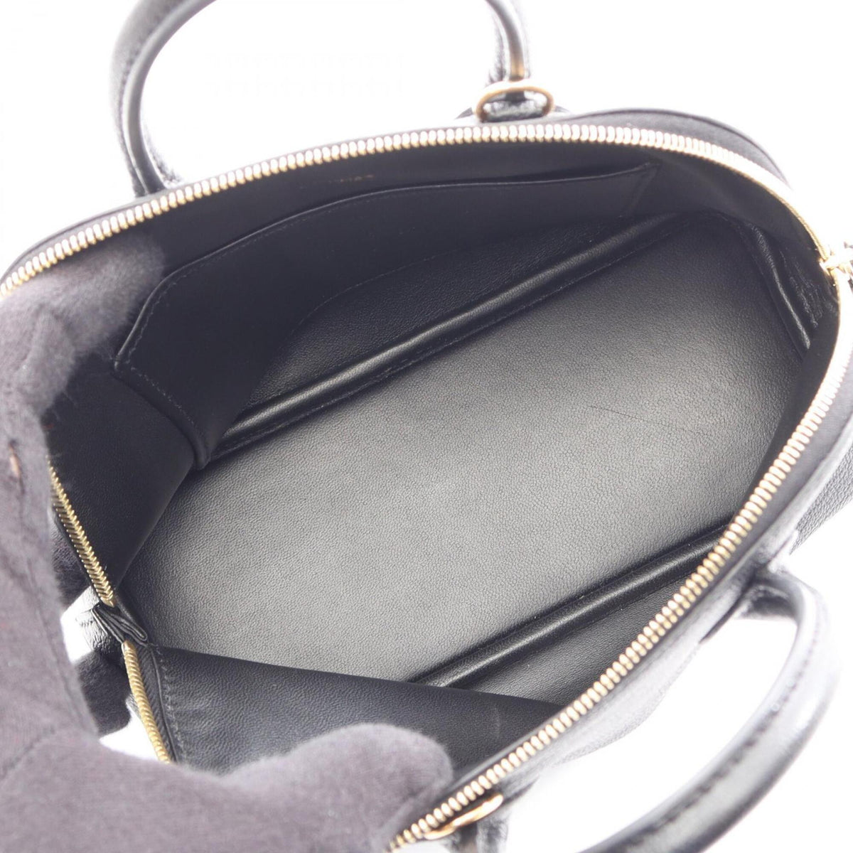 Hermes Black Chevre Leather Handbag (Pre-Owned)