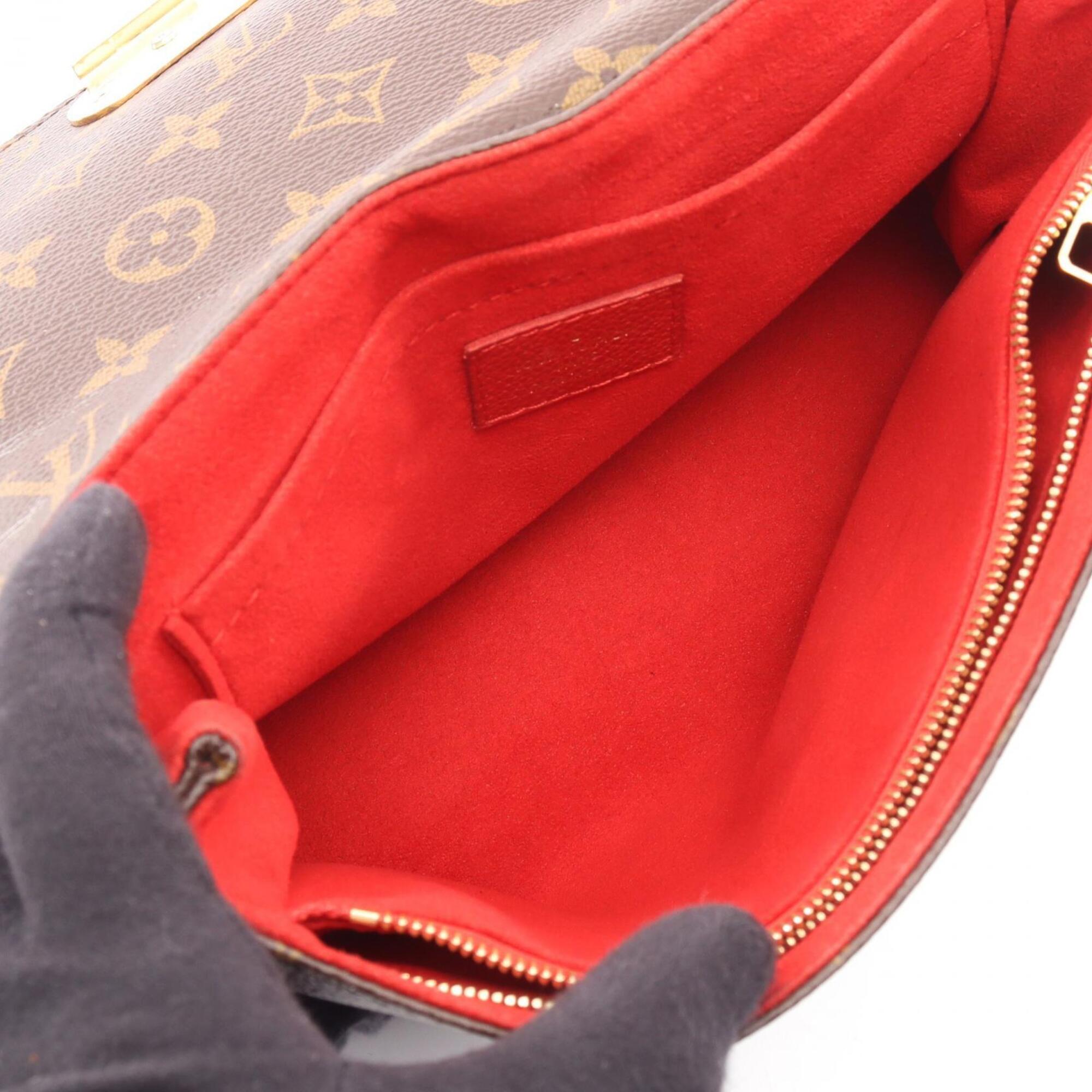 Louis Vuitton Brown Cerise Monogram Red Color Monogram Leather Handbag Shoulder Bag (Pre-Owned)