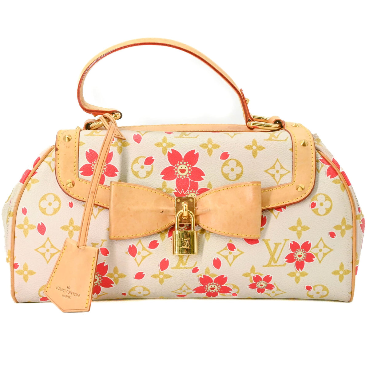 Louis Vuitton Pink White Monogram Canvas Handbag (Pre-Owned)