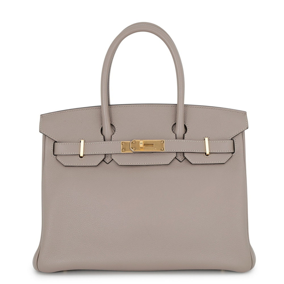 Hermes Gray Togo Leather Handbag (Pre-Owned)