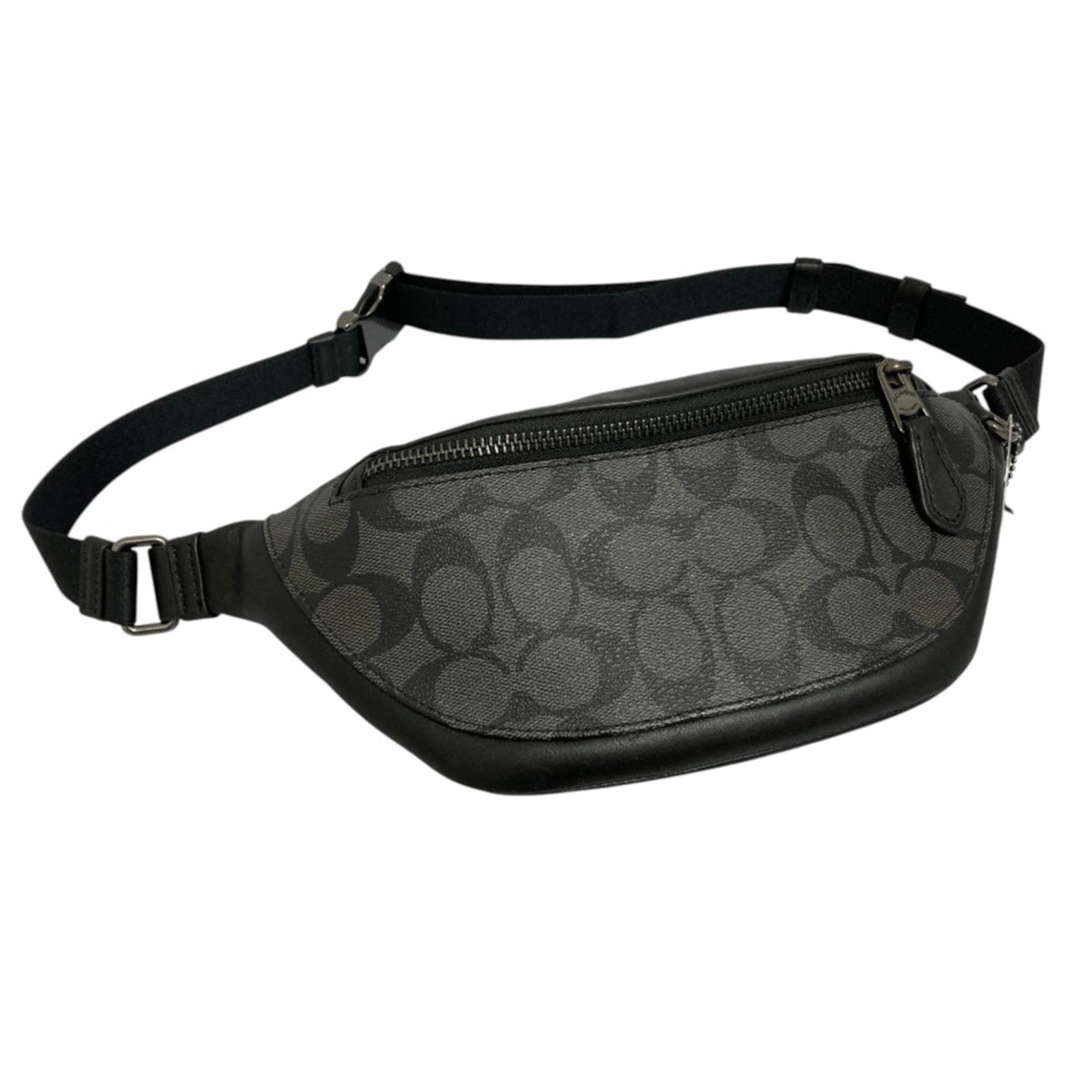 Coach Black Charcoal Gray Pvc Sling Bag (Pre-Owned)