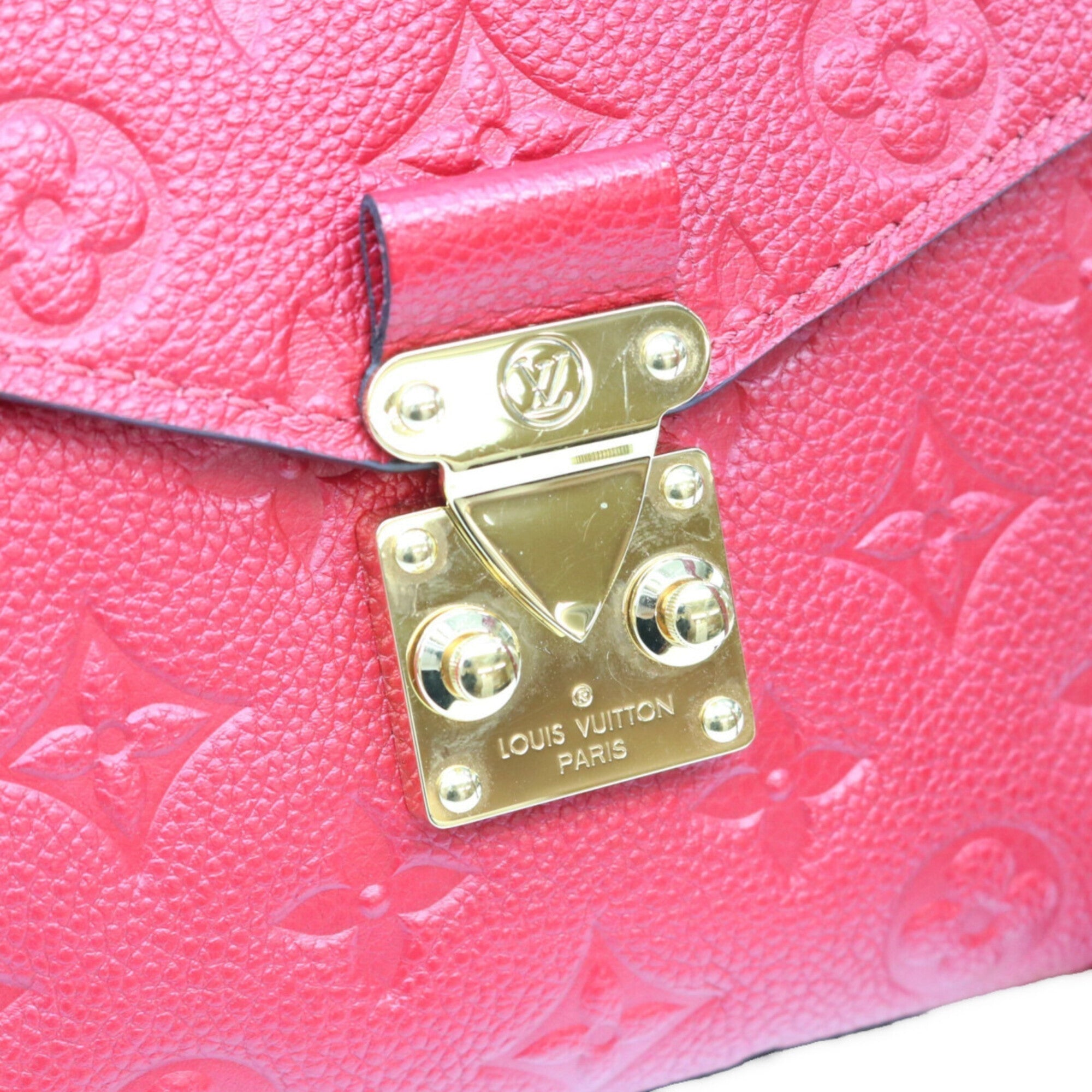 Louis Vuitton Cerise Red Color Monogram Empreinte Shoulder Bag (Pre-Owned)