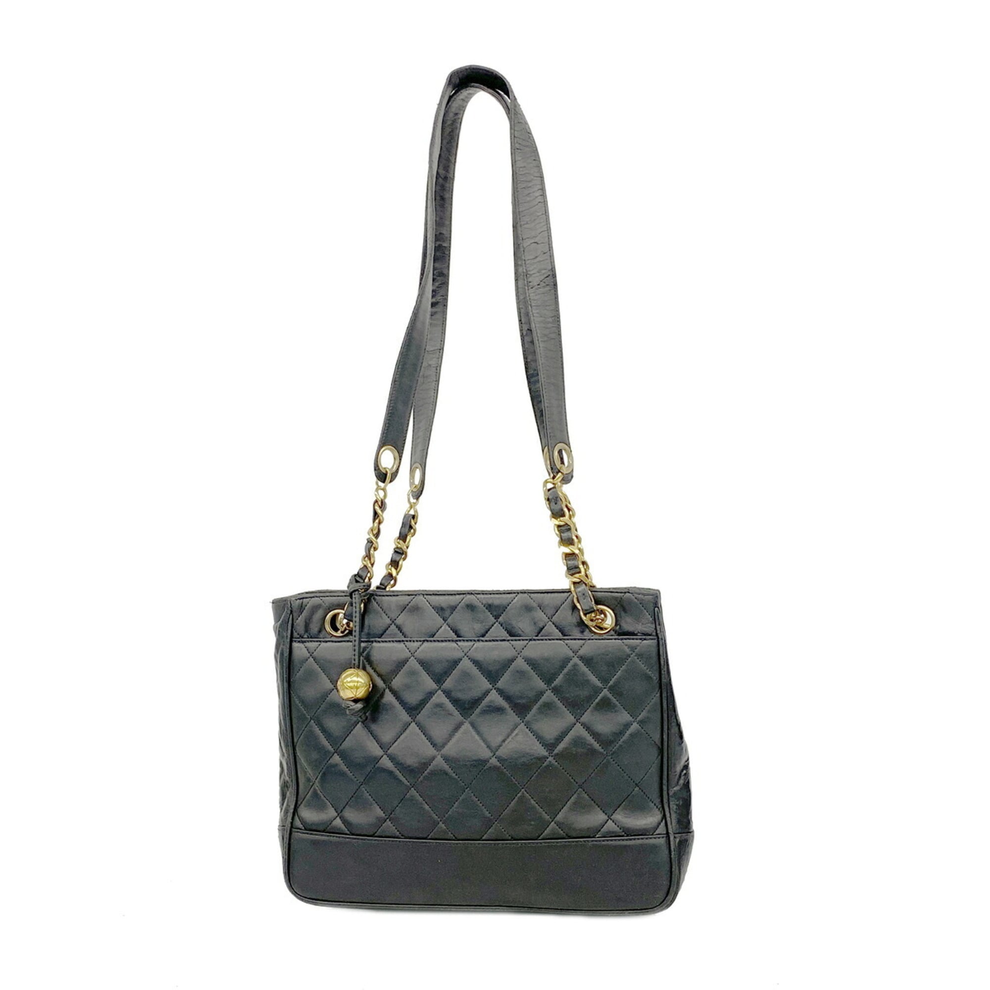 Chanel Black Leather Tote Bag (Pre-Owned)