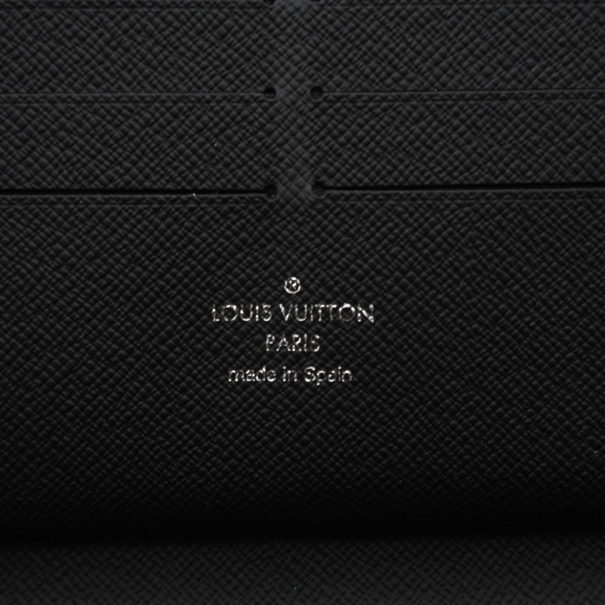 Louis Vuitton Black Gray Coated Canvas Long Wallet (Bi-Fold) (Pre-Owned)