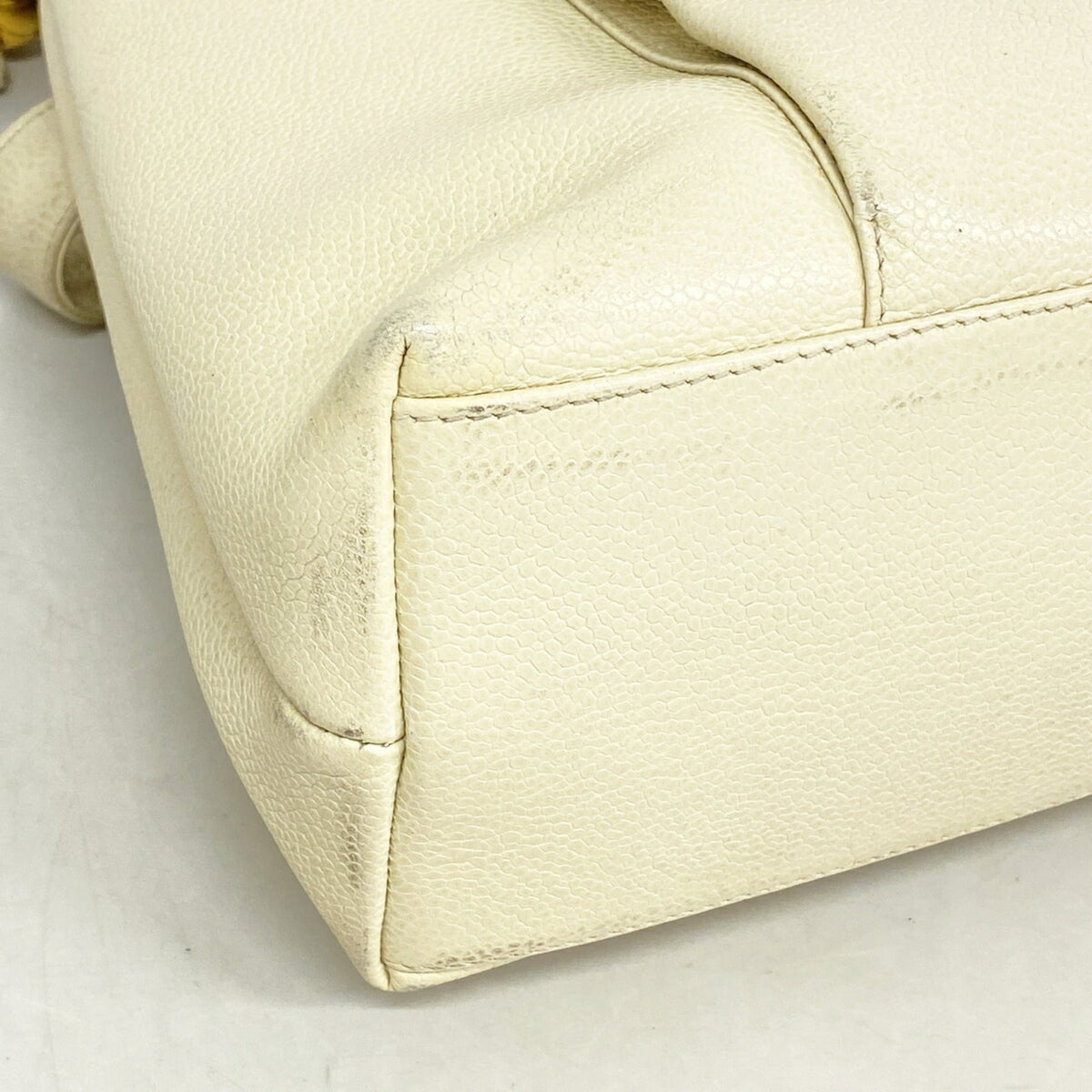 Chanel Ivory Grained Calfskin Tote Bag (Pre-Owned)