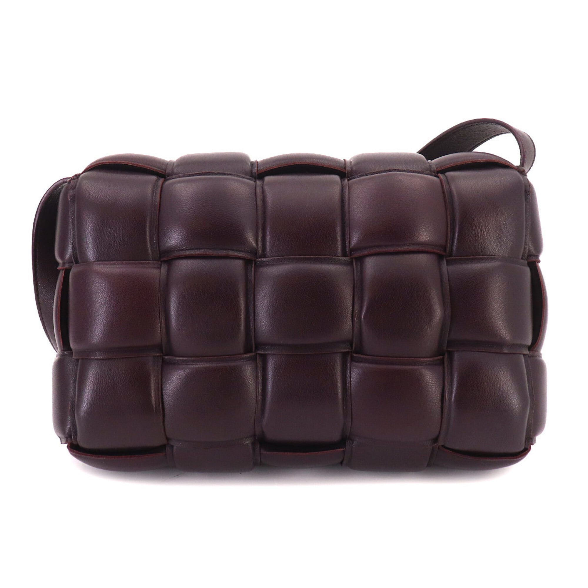 Bottega Veneta Purple Leather Handbag Shoulder Bag (Pre-Owned)