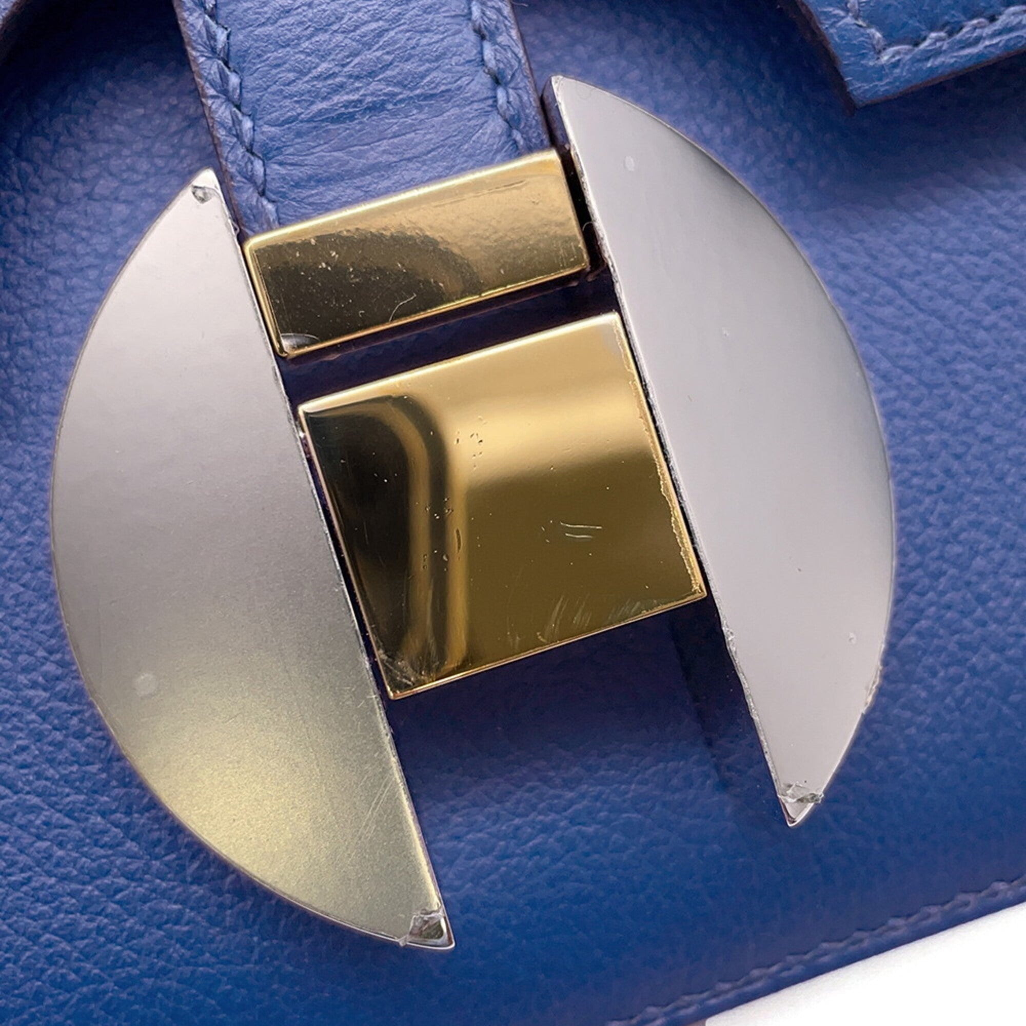 Hermes Kara Blue Handbag Shoulder Bag (Pre-Owned)
