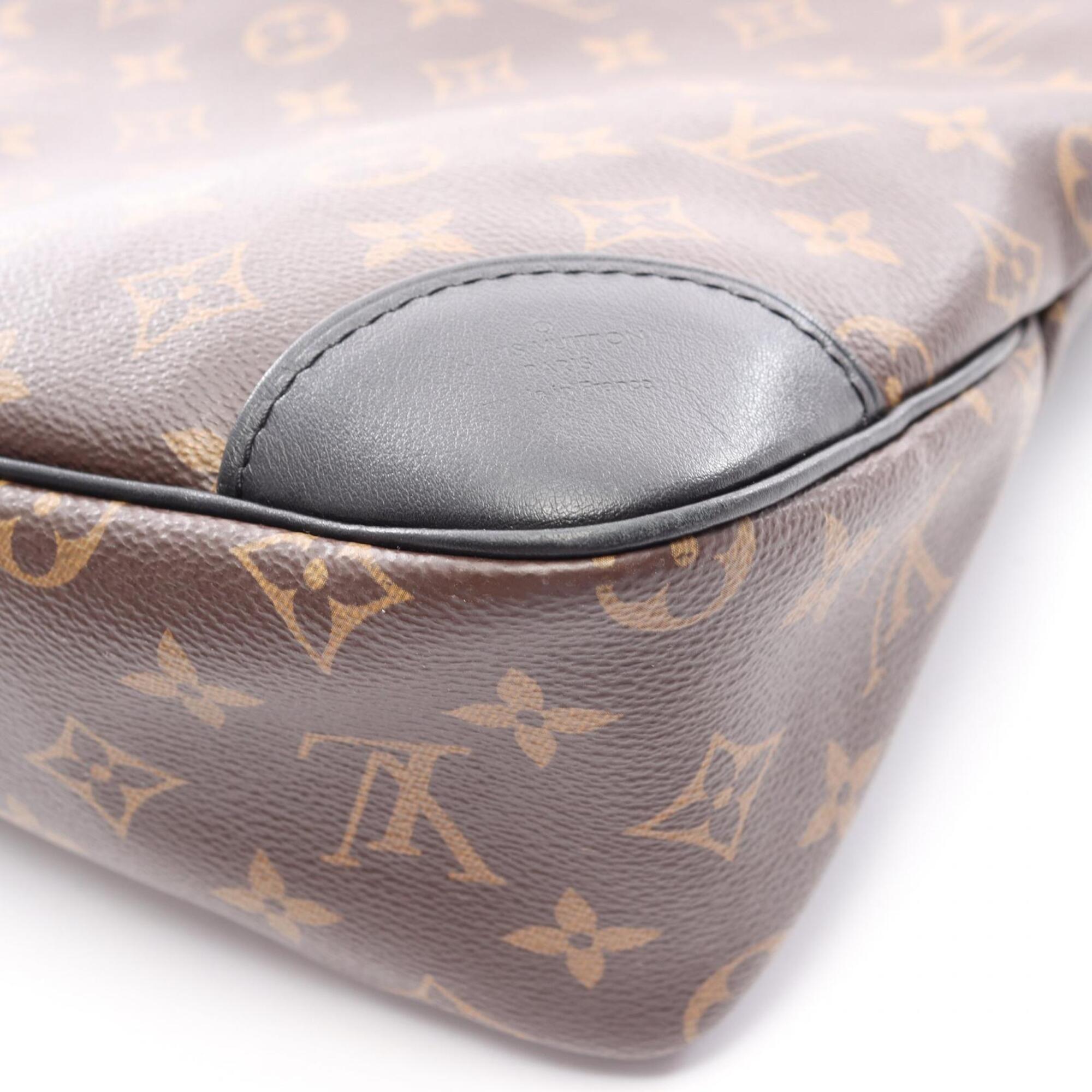 Louis Vuitton Black Brown Coated Canvas Pvc Monogram Leather Handbag Shoulder Bag (Pre-Owned)