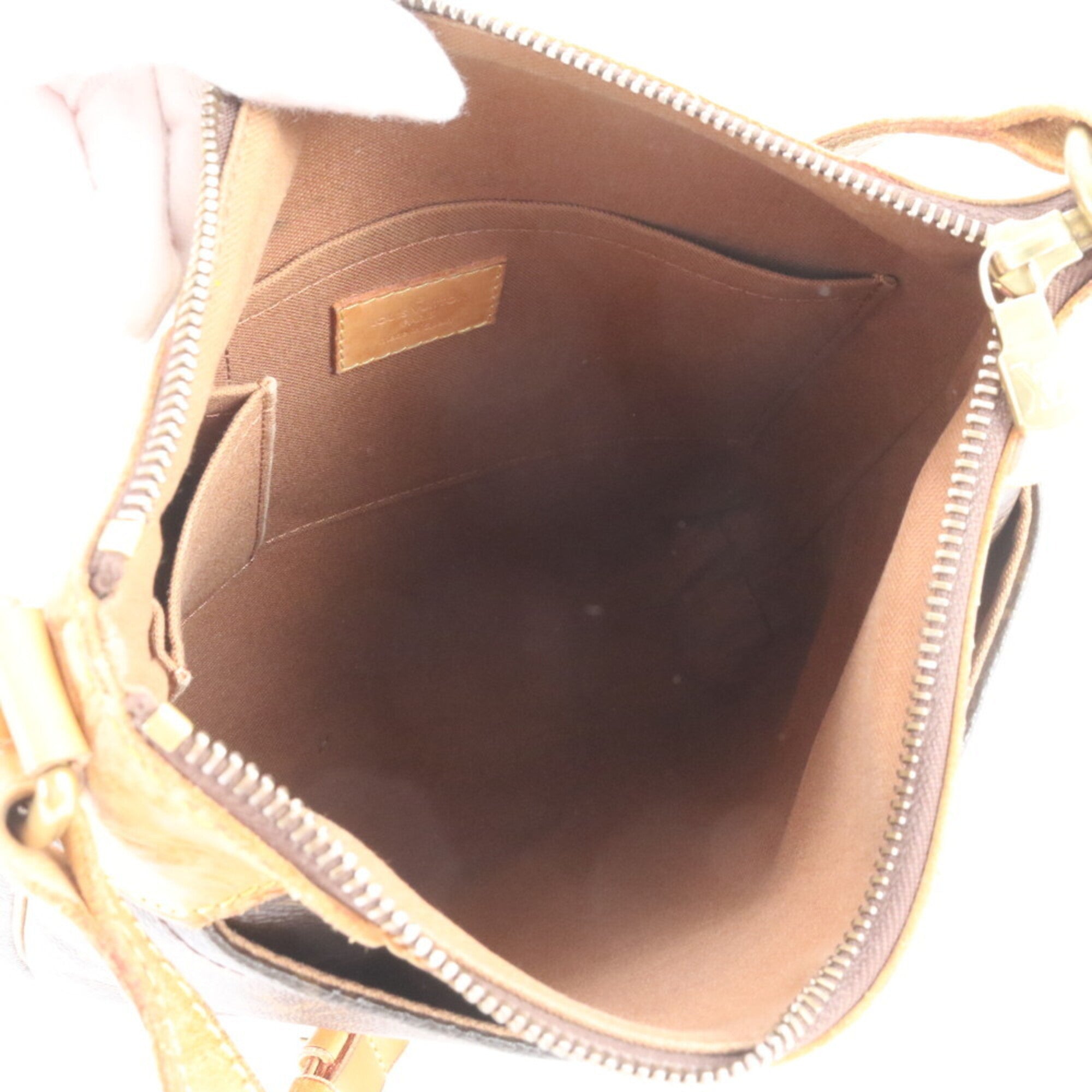 Louis Vuitton Brown Coated Canvas Leather Shoulder Bag (Pre-Owned)
