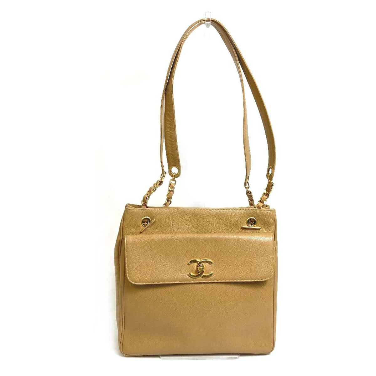 Chanel Beige Leather Shoulder Bag (Pre-Owned)