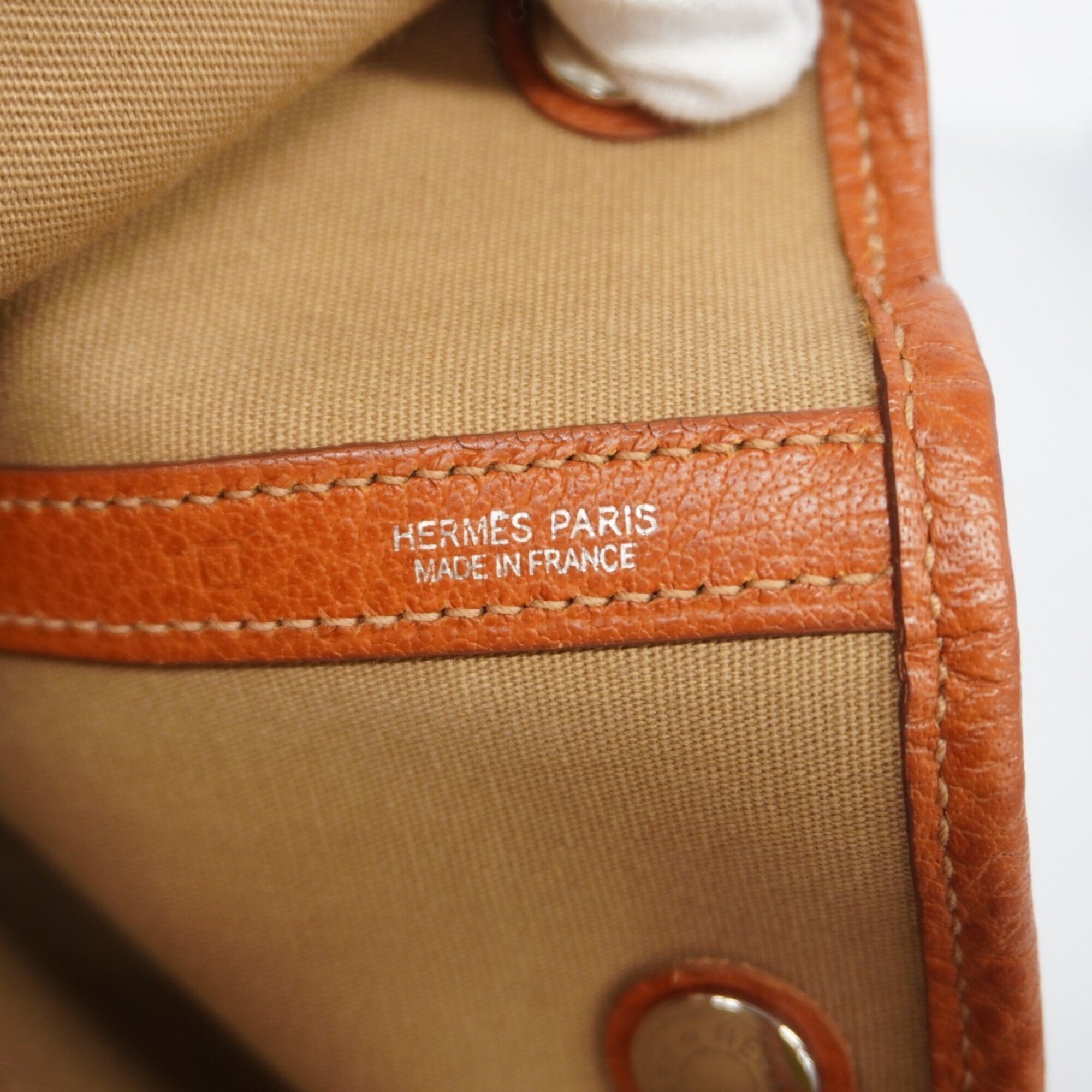 Hermes Orange Toile Officier Tote Bag (Pre-Owned)