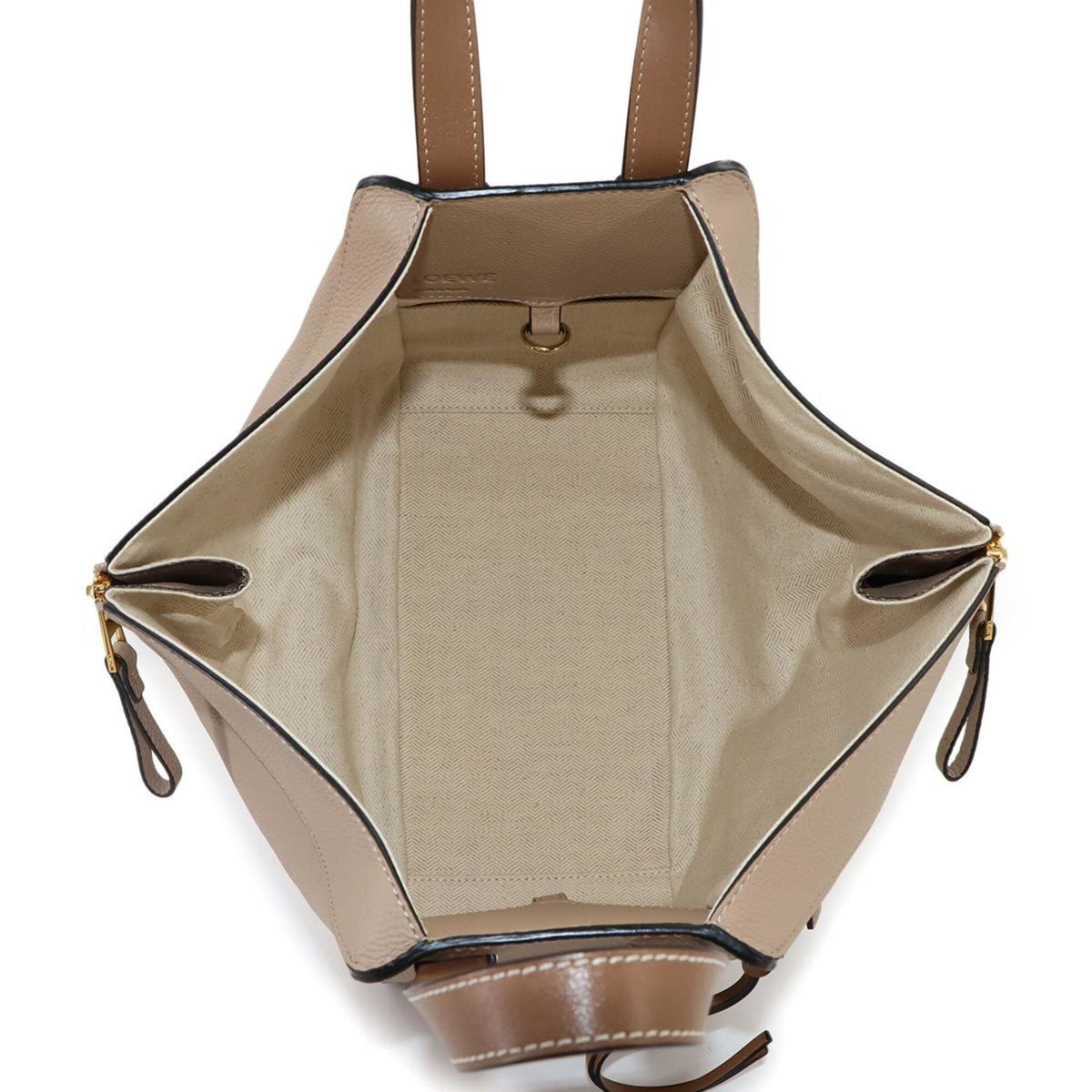 Loewe Hammock Beige Brown Leather Handbag (Pre-Owned)