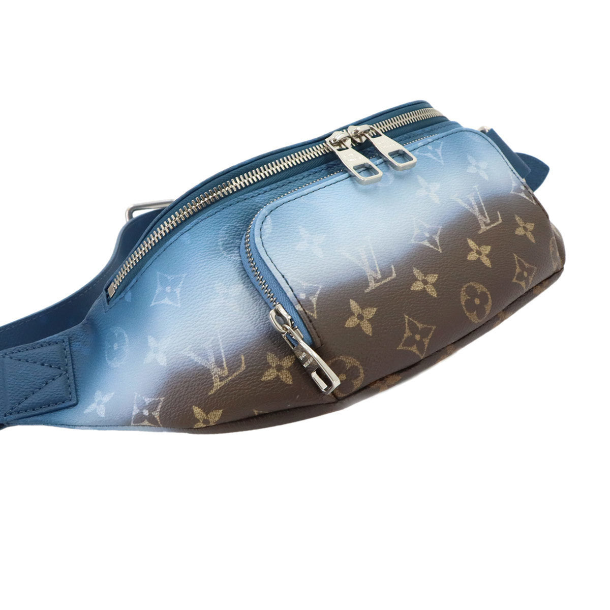 Louis Vuitton Blue Canvas Handbag Sling Bag (Pre-Owned)
