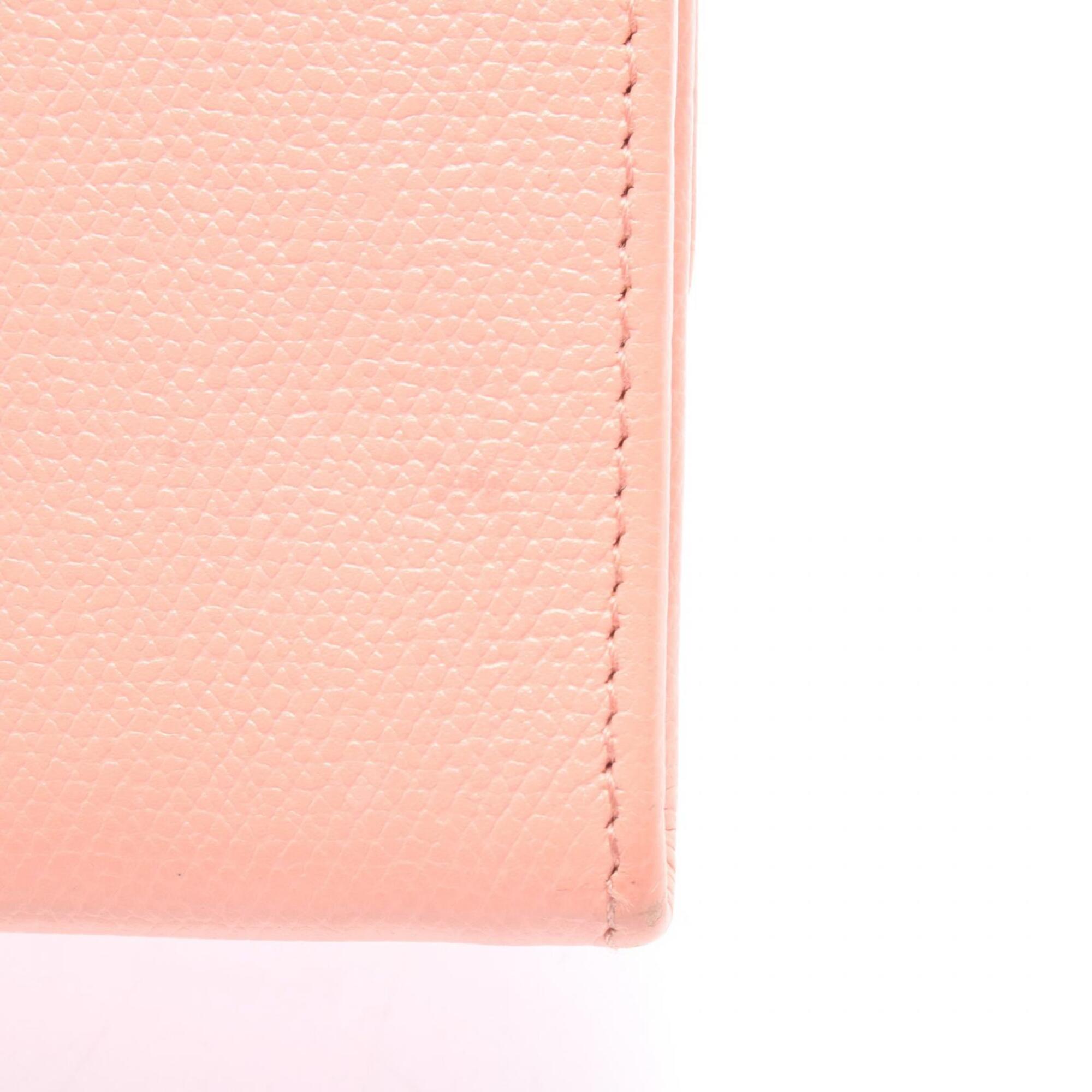 Chanel Pink Leather Wallet (Bi-Fold) (Pre-Owned)