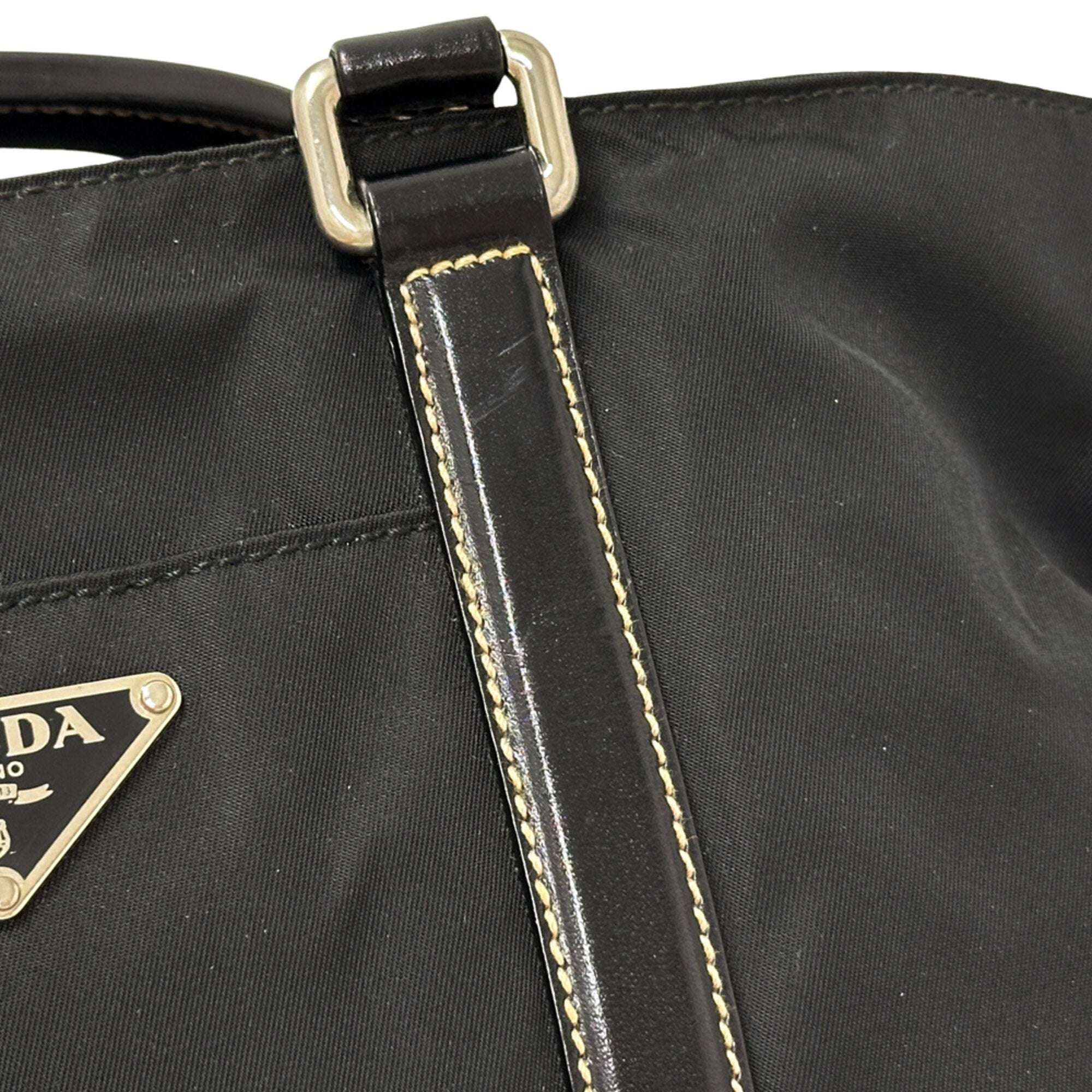 Prada Black Nylon Handbag Shoulder Bag (Pre-Owned)