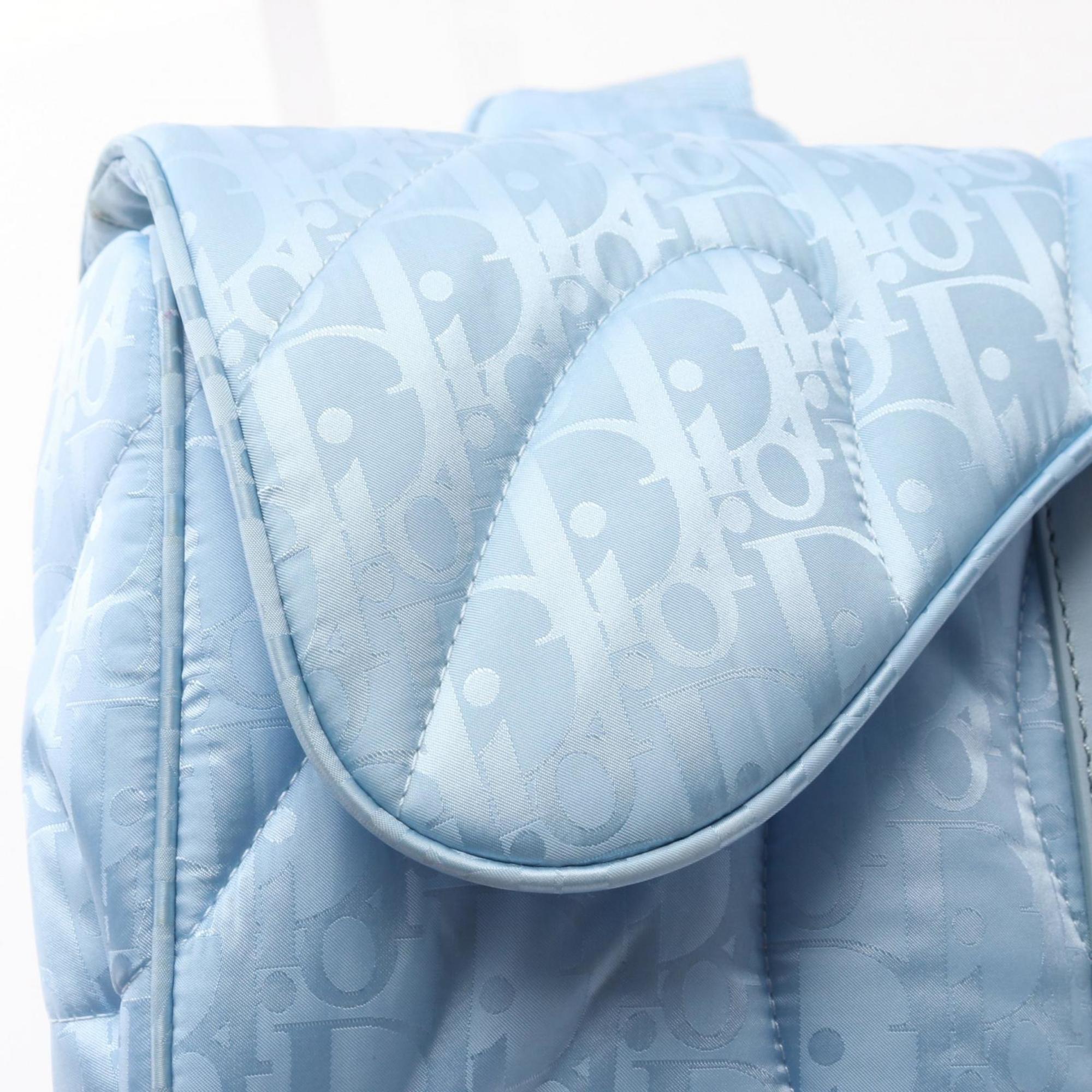 Christian Dior Blue Nylon Fanny Pack Saddle Bag (Pre-Owned)