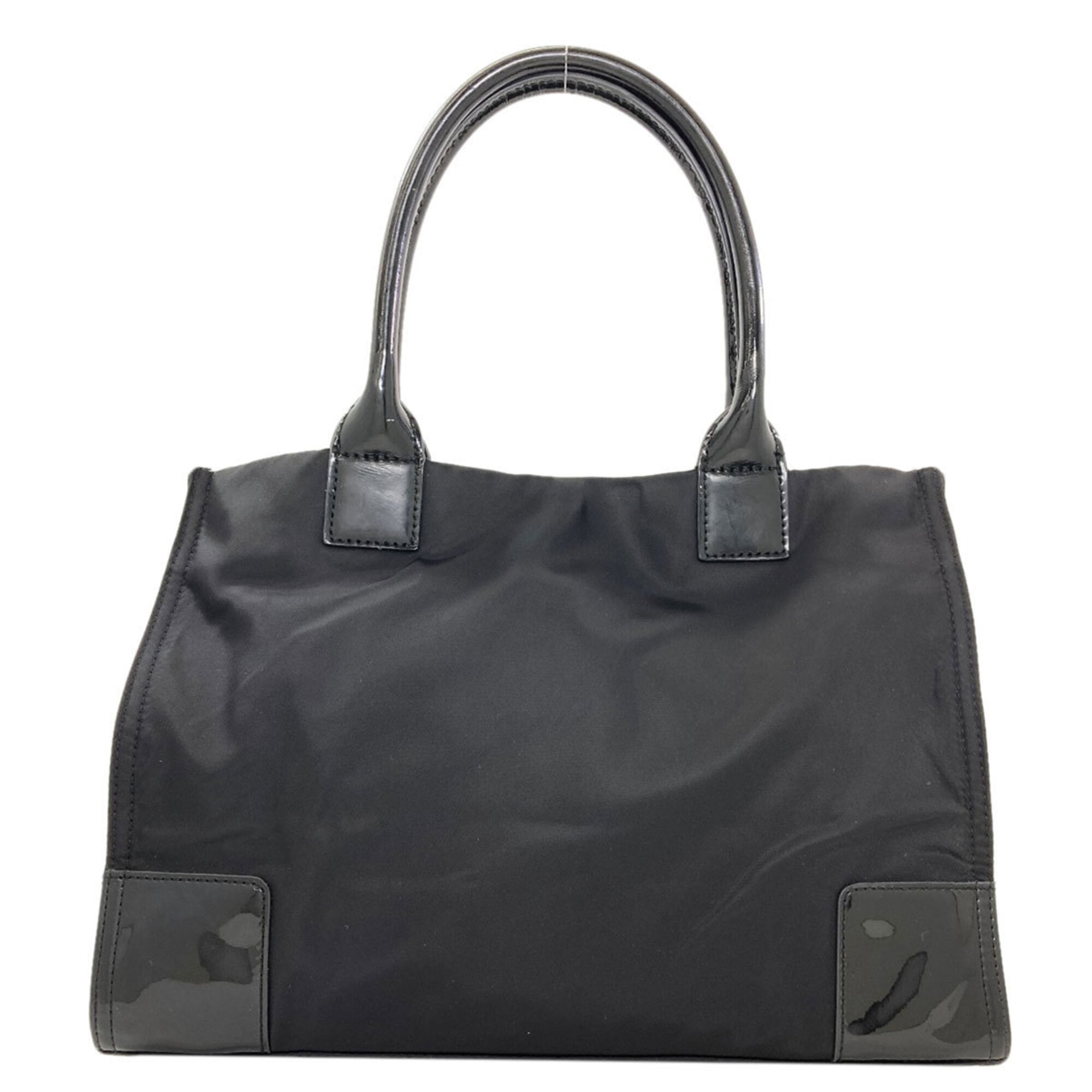 Tory Burch Black Nylon Patent Leather Tote Bag (Pre-Owned)