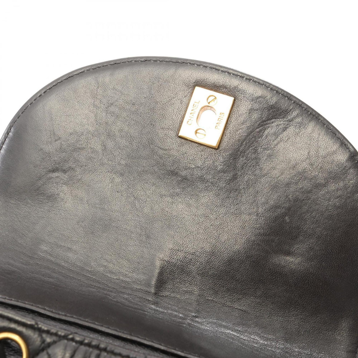 Chanel Black Leather Backpack Handbag (Pre-Owned)