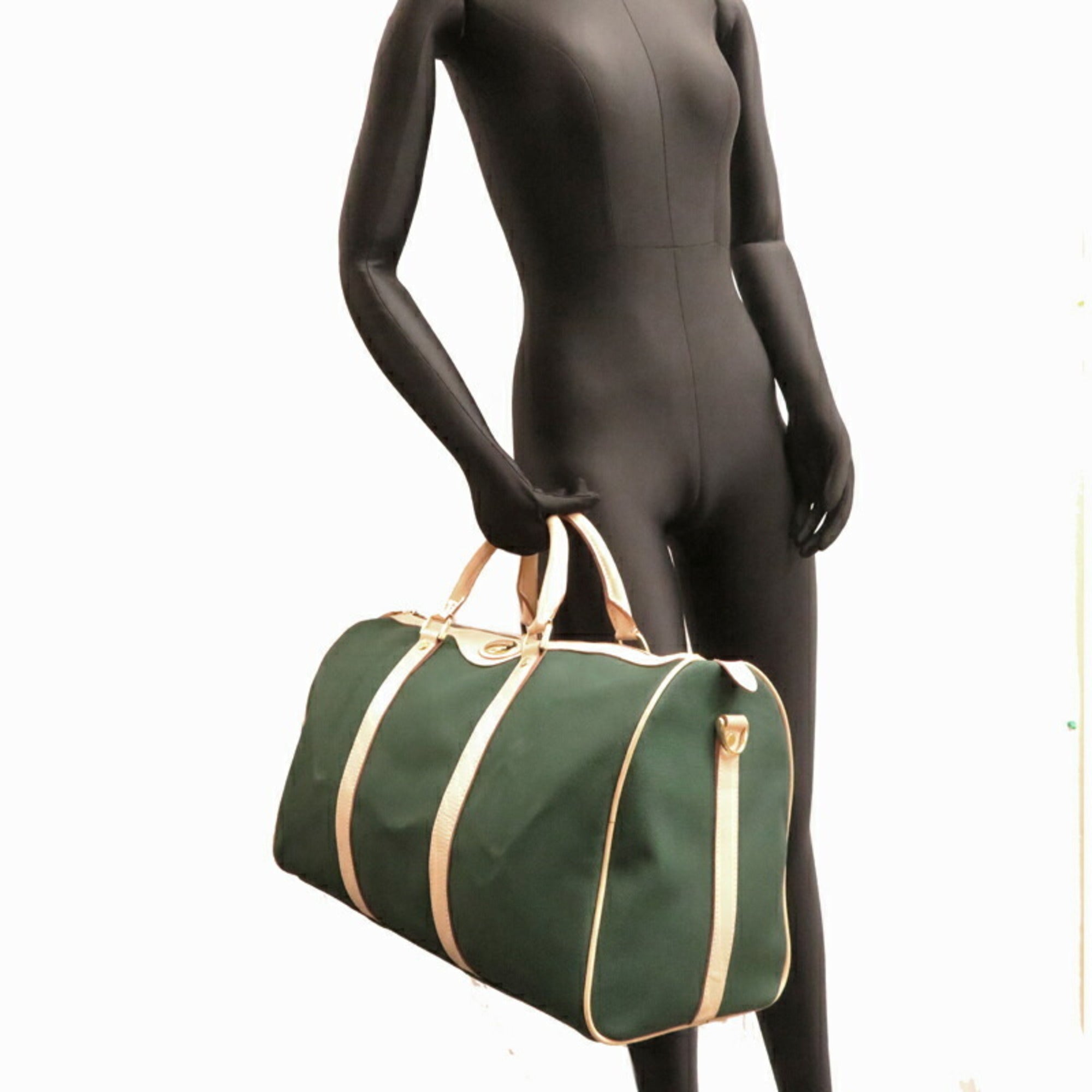 Christian Dior Green Pvc Boston Bag (Pre-Owned)