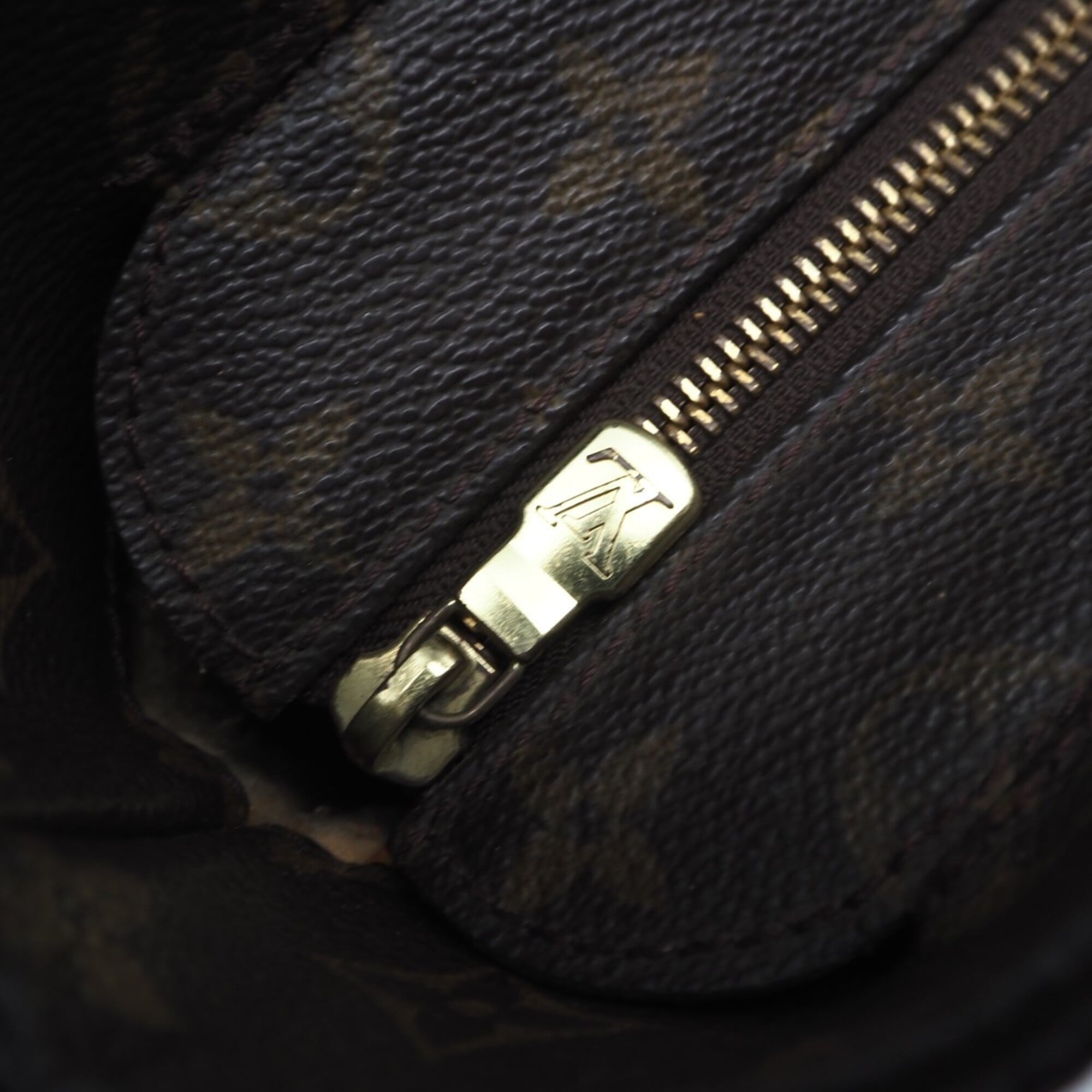 Louis Vuitton Monogram Brown Coated Canvas Leather Handbag (Pre-Owned)