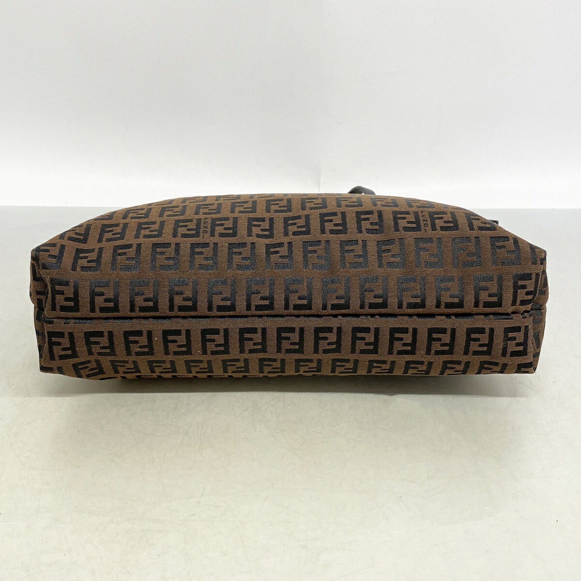 Fendi Black Brown Nylon Canvas Tote Bag (Pre-Owned)