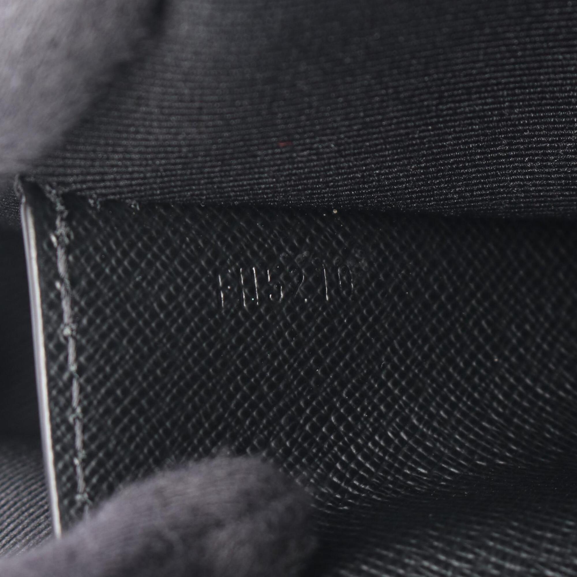 Louis Vuitton Black Noir Coated Canvas Leather Clutch Bag Handbag (Pre-Owned)