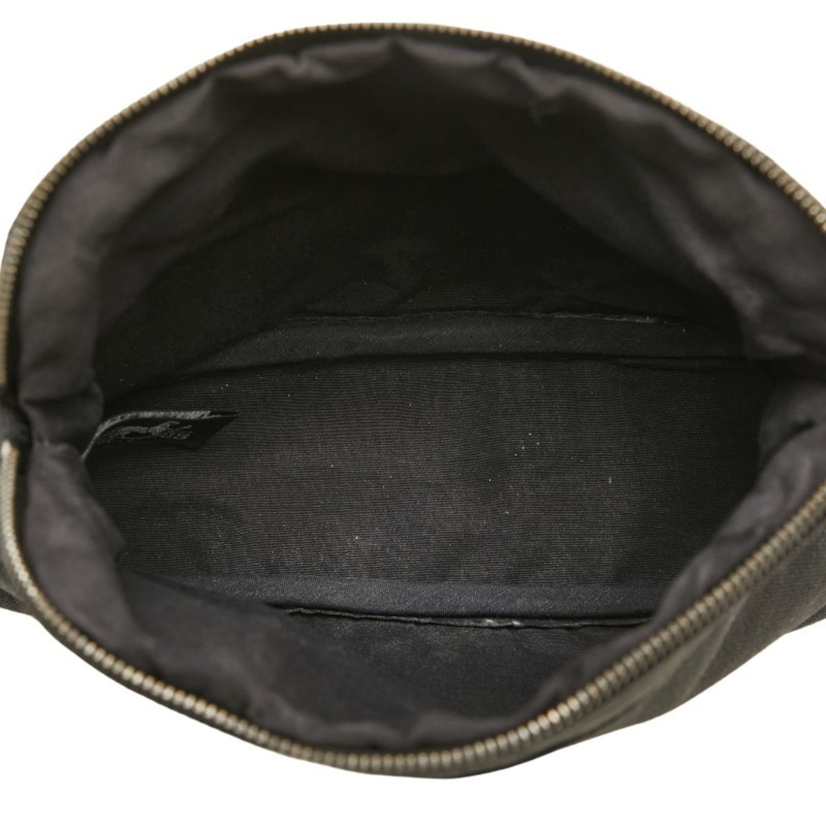 Hermes Black Canvas Leather Pouch (Pre-Owned)