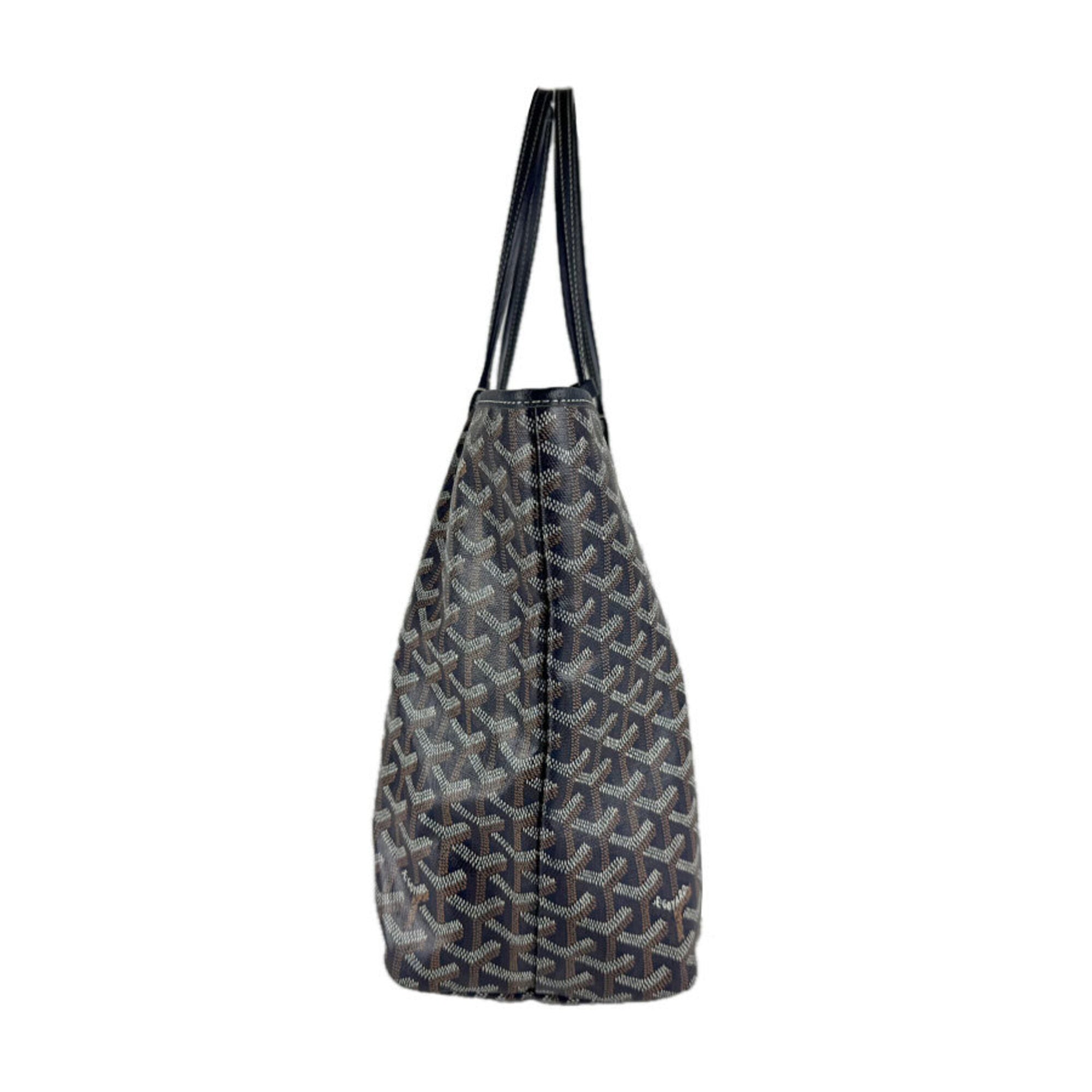 Goyard Brown Navy White Pvc Leather Tote Bag (Pre-Owned)